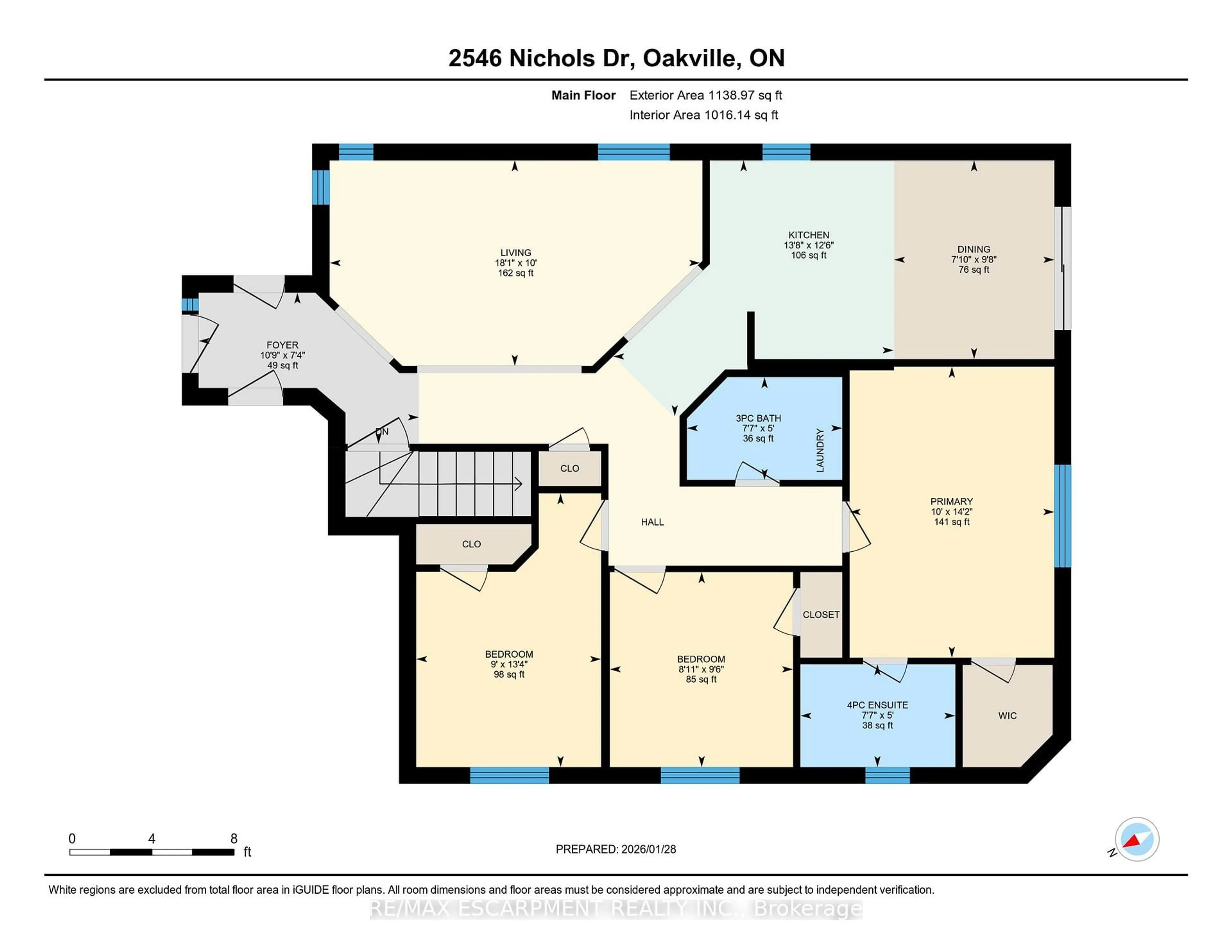 Floor plan for 2546 Nichols Dr, Oakville Ontario L6H 7L3