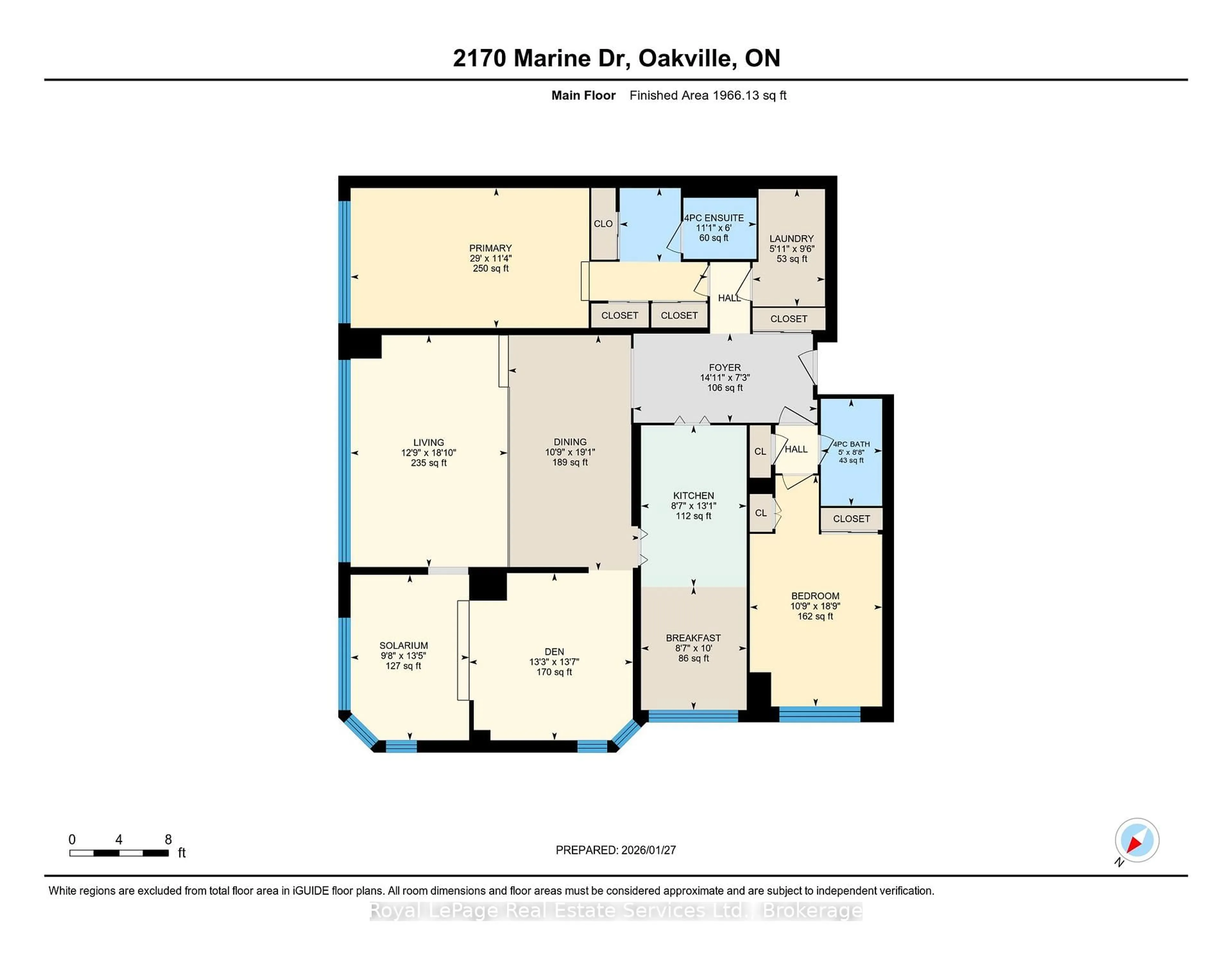 Floor plan for 2170 Marine Dr #701, Oakville Ontario L6L 5V1