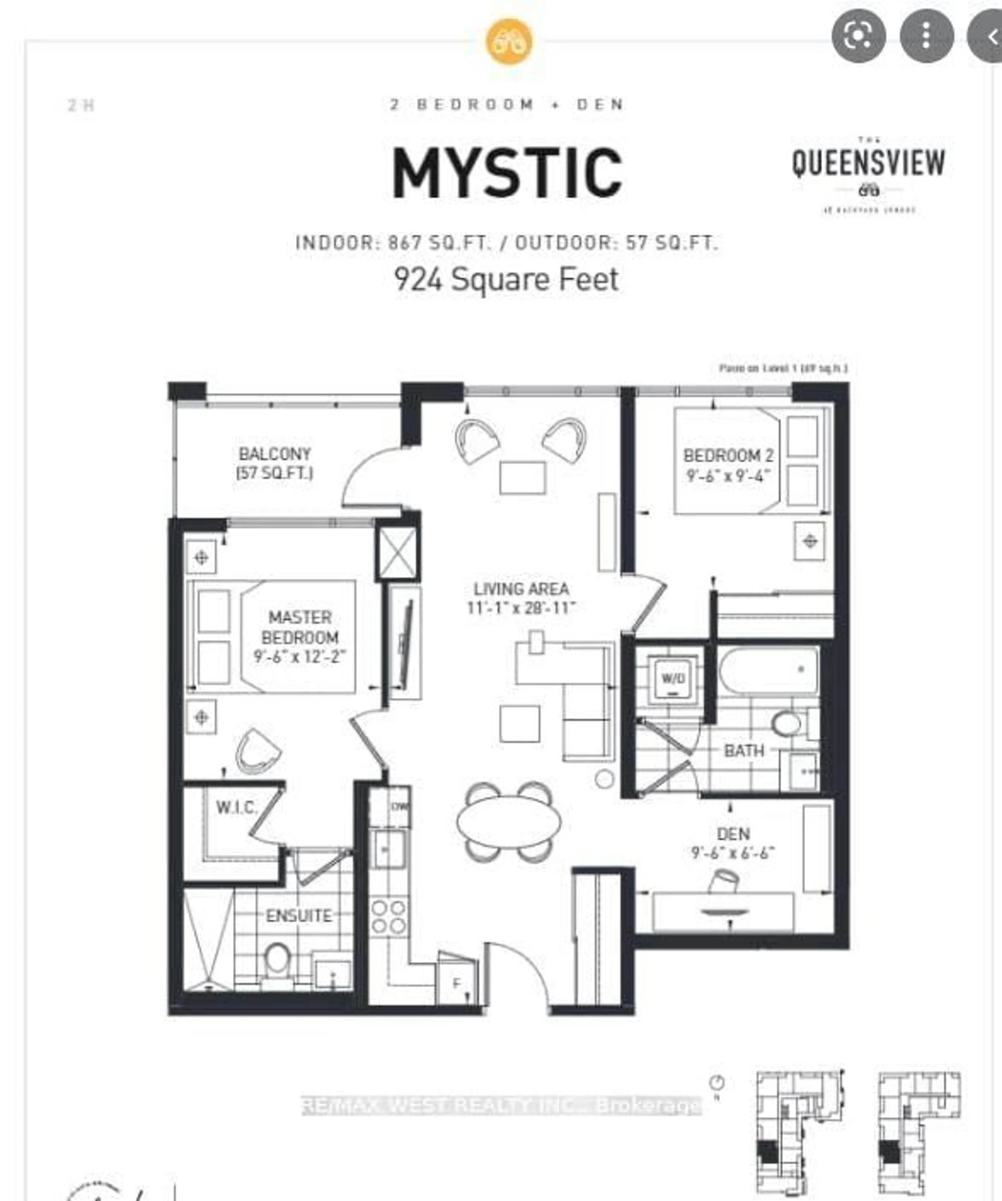 Floor plan for 25 Neighbourhood Lane #306, Toronto Ontario M8Y 0C4