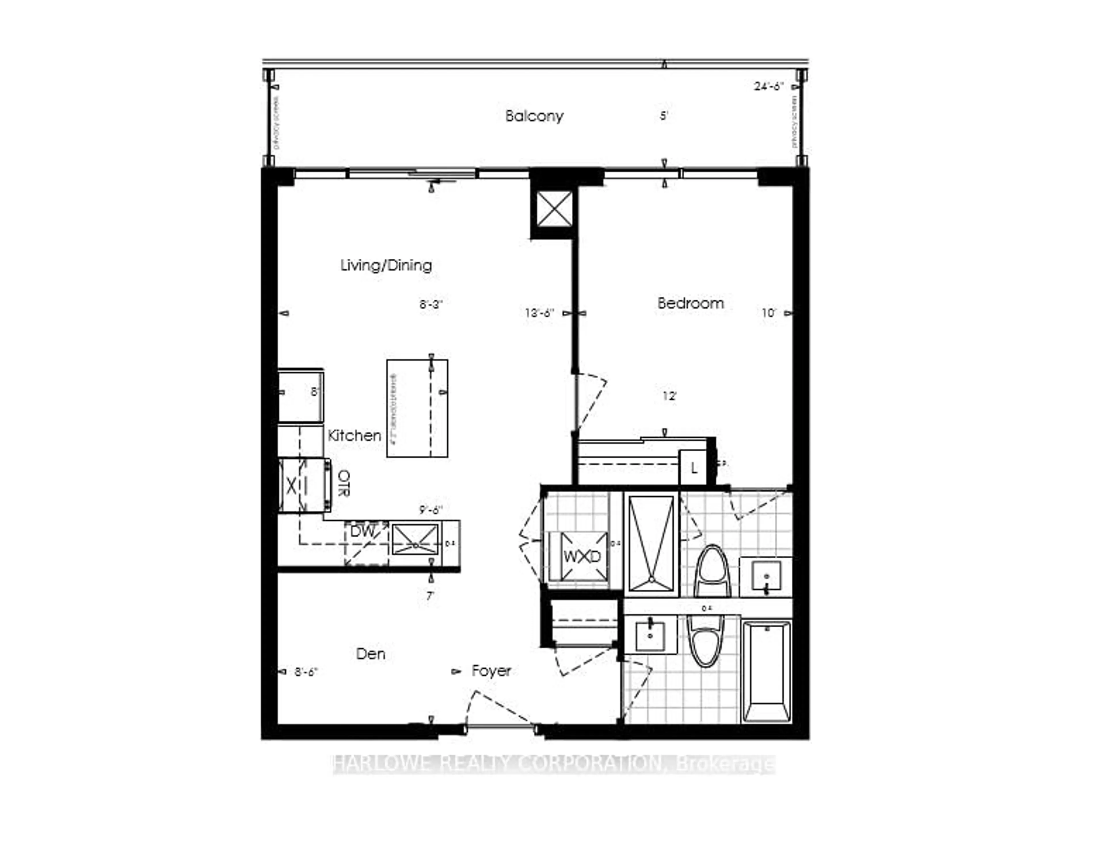Floor plan for 4675 Metcalfe Ave #2003, Mississauga Ontario L5M 0Z8