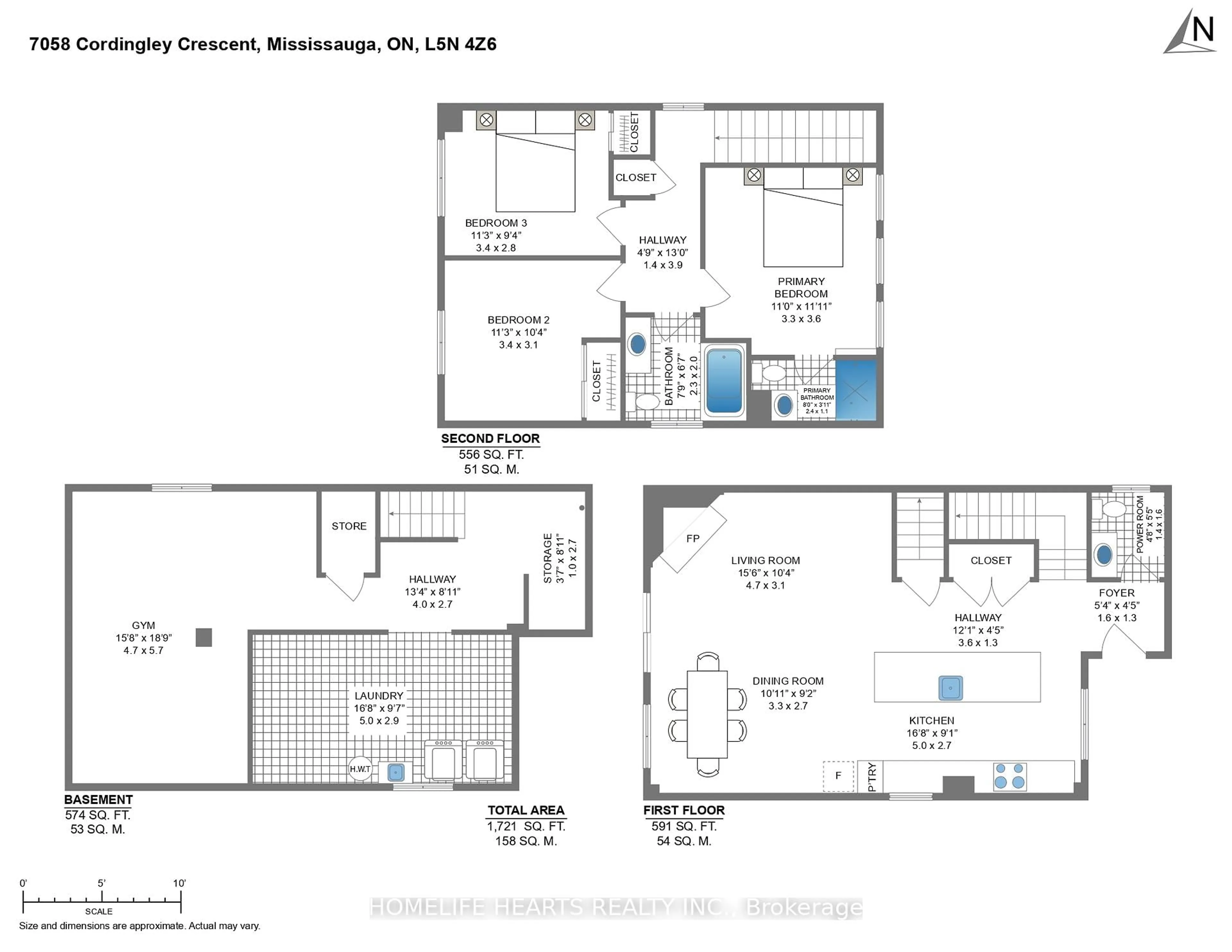 Floor plan for 7058 Cordingley Cres, Mississauga Ontario L5N 4Z6