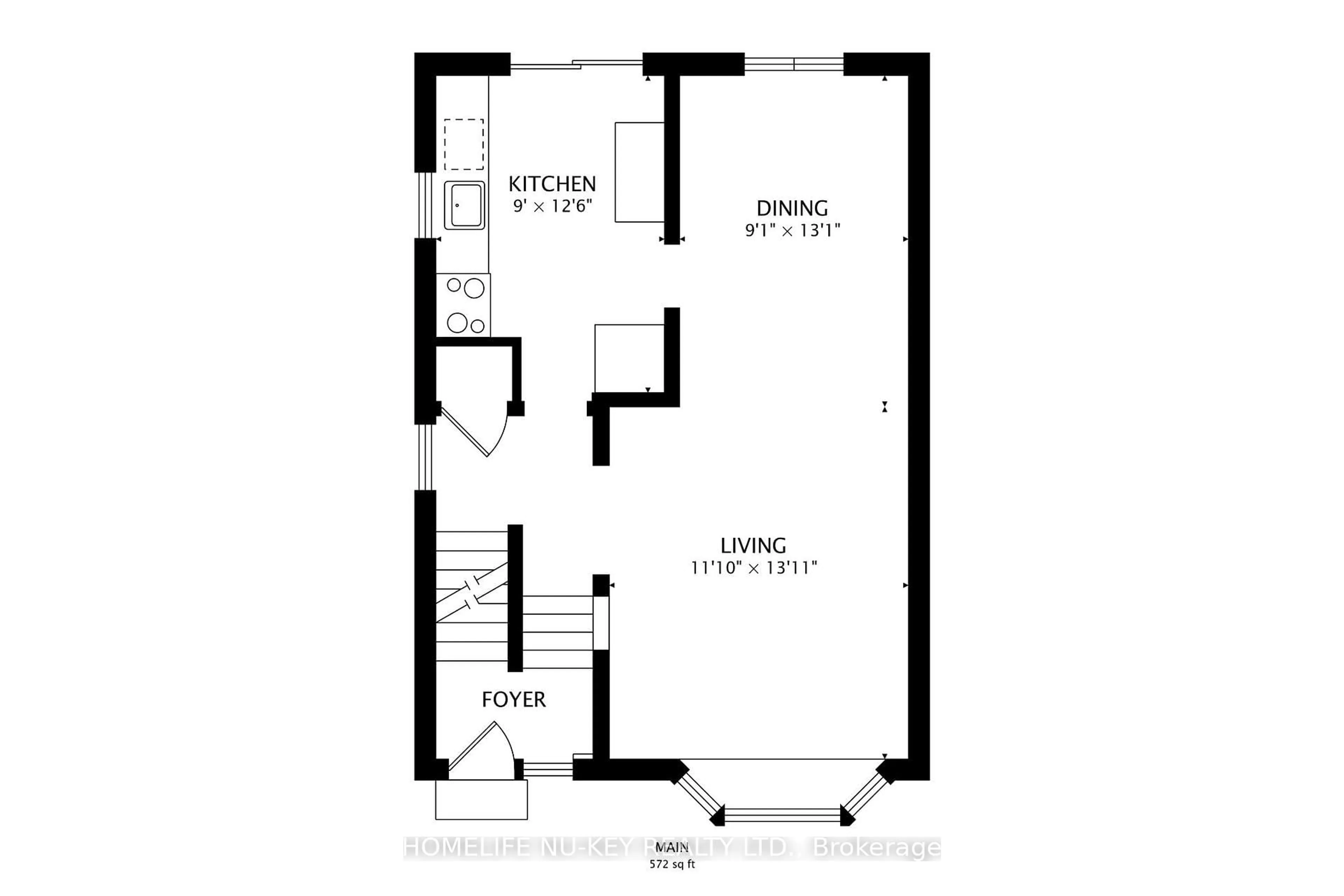 Floor plan for 2443 Brookhurst Rd, Mississauga Ontario L5J 1R4