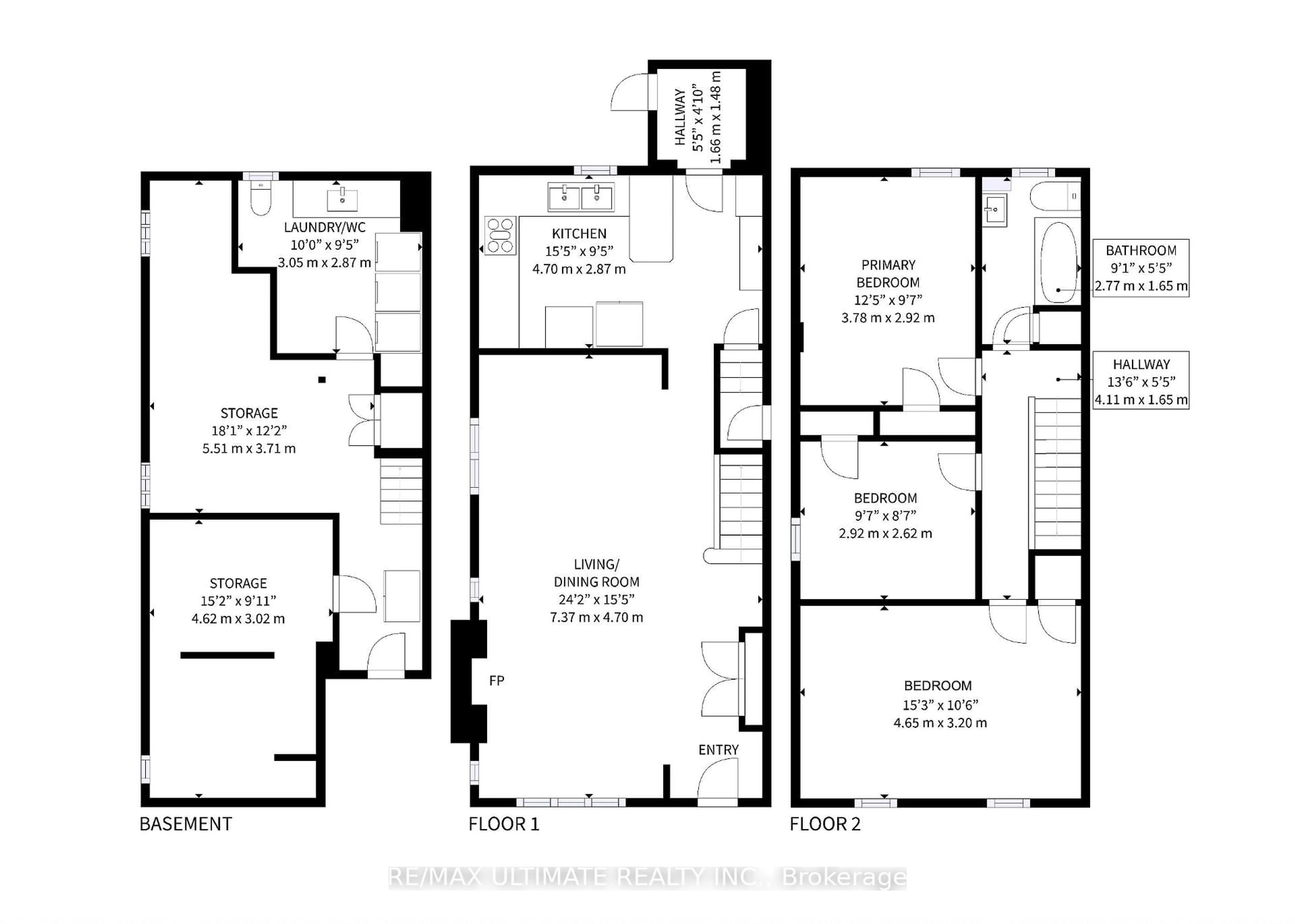 Floor plan for 473 Jane St, Toronto Ontario M6S 4A1