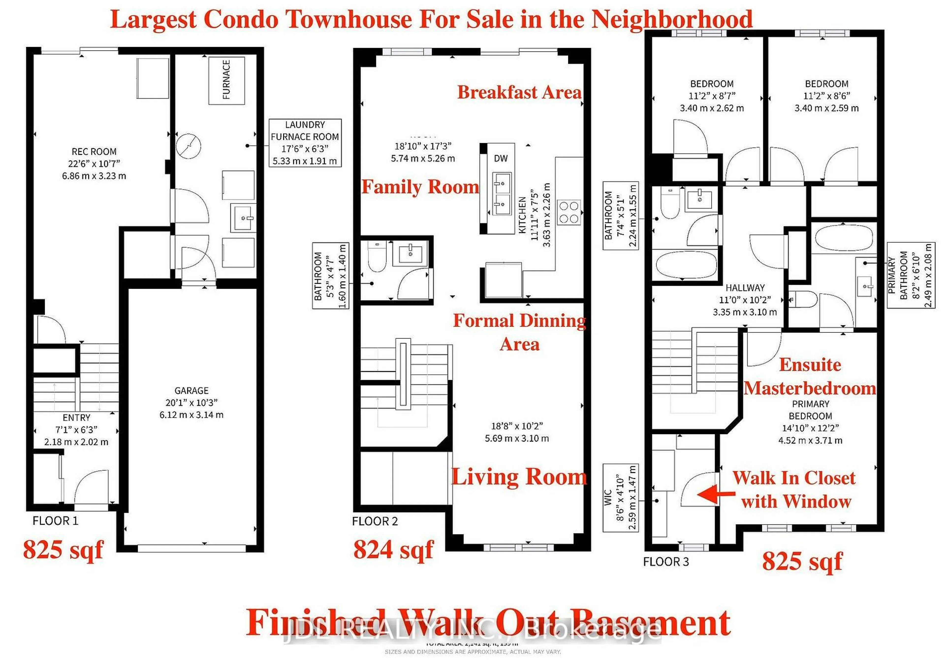 Floor plan for 2 Clay Brick Crt #39, Brampton Ontario L6V 4M7