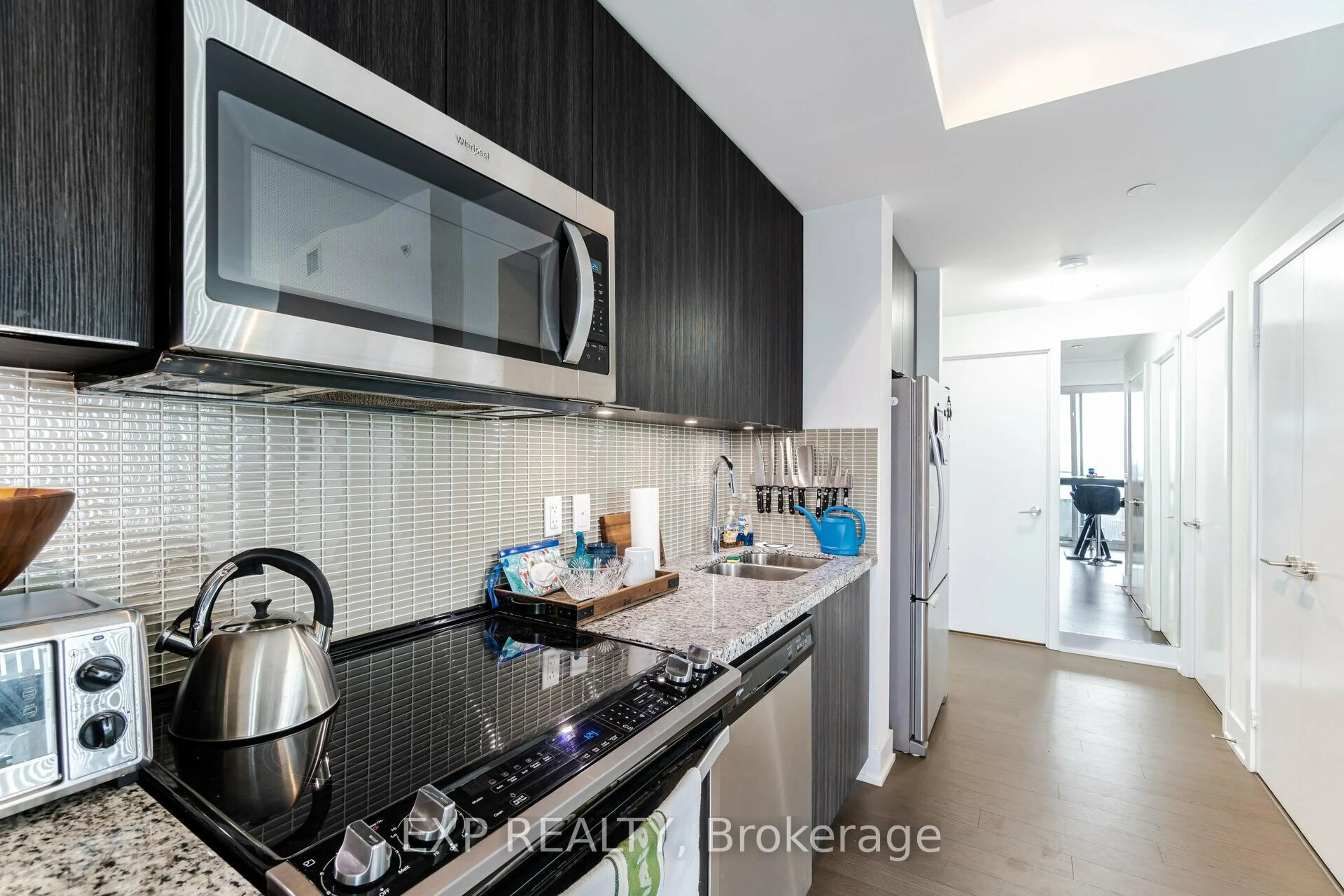 Standard kitchen, ceramic/tile floor for 30 Shore Breeze Dr #2221, Toronto Ontario M8V 0J1