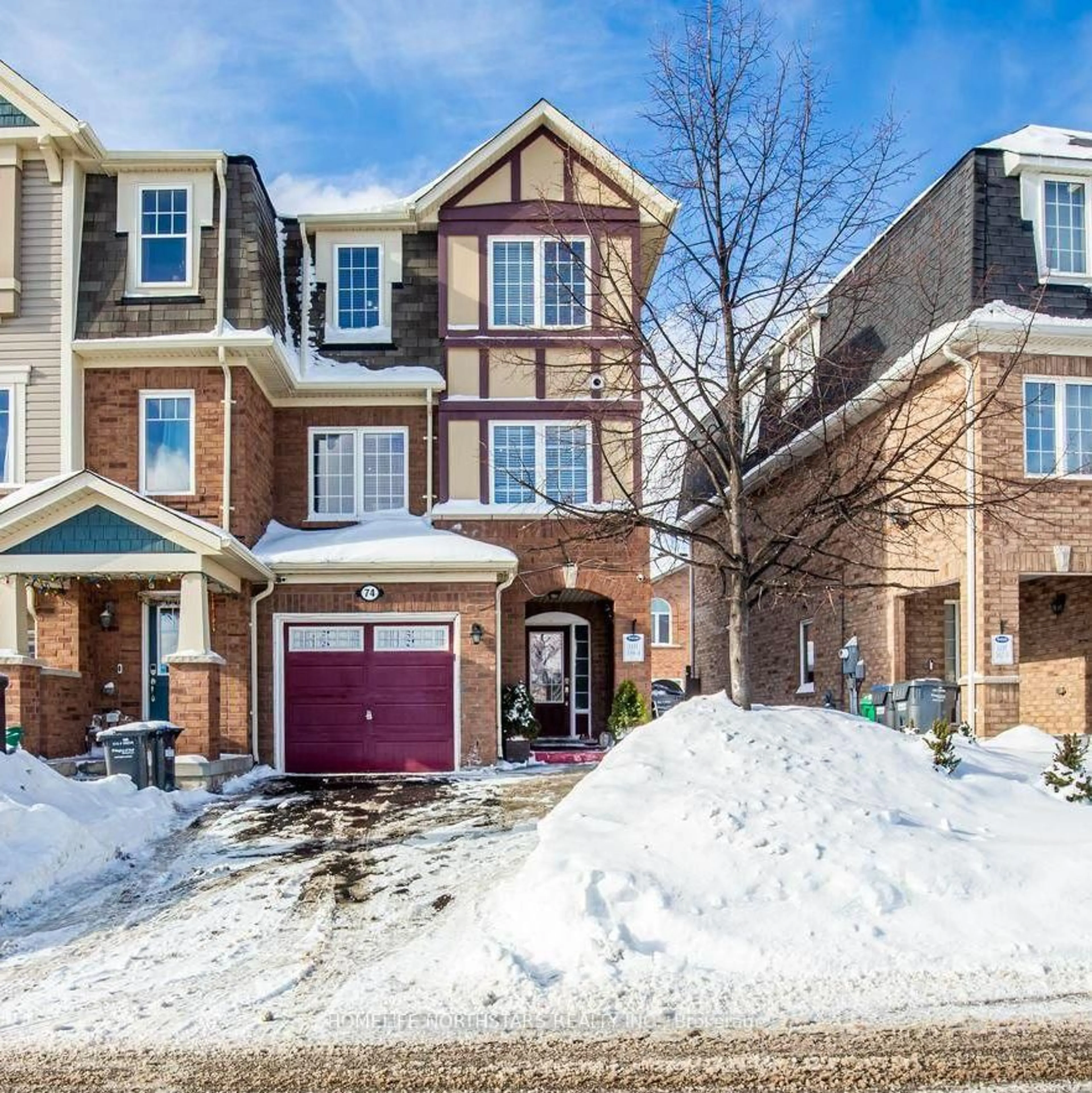 Home with brick exterior material, street for 74 Memory Lane, Brampton Ontario L7A 0W5