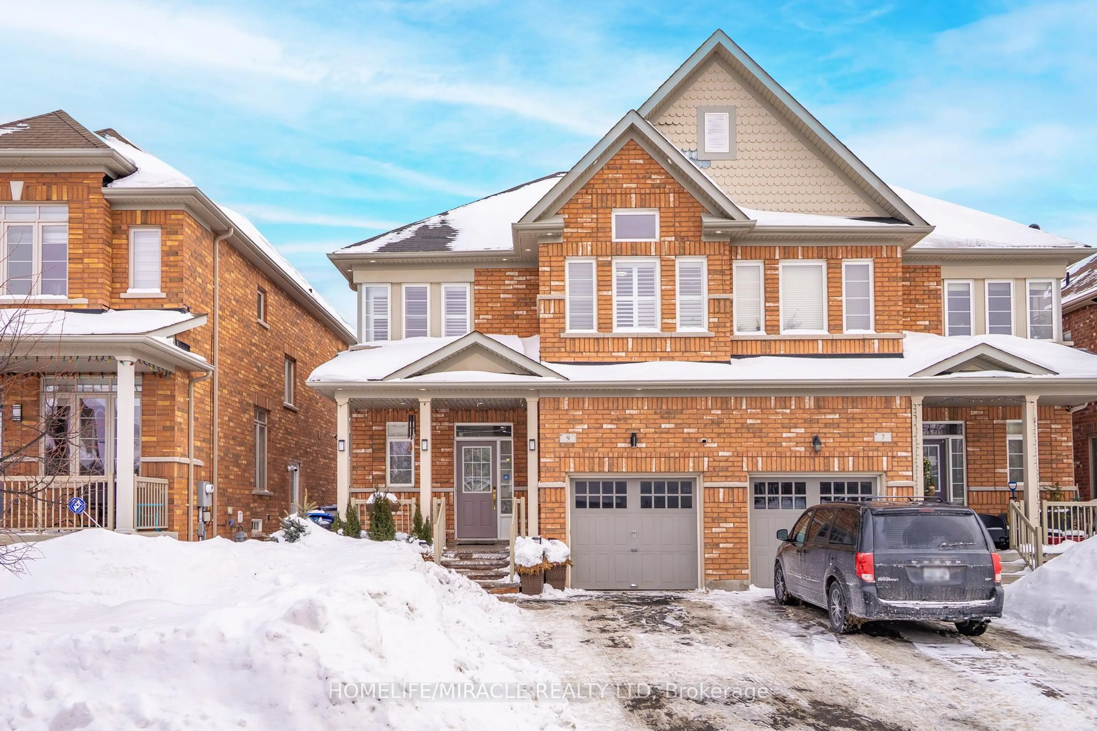 Home with brick exterior material, street for 9 Baby Pointe Tr, Brampton Ontario L7A 0W1