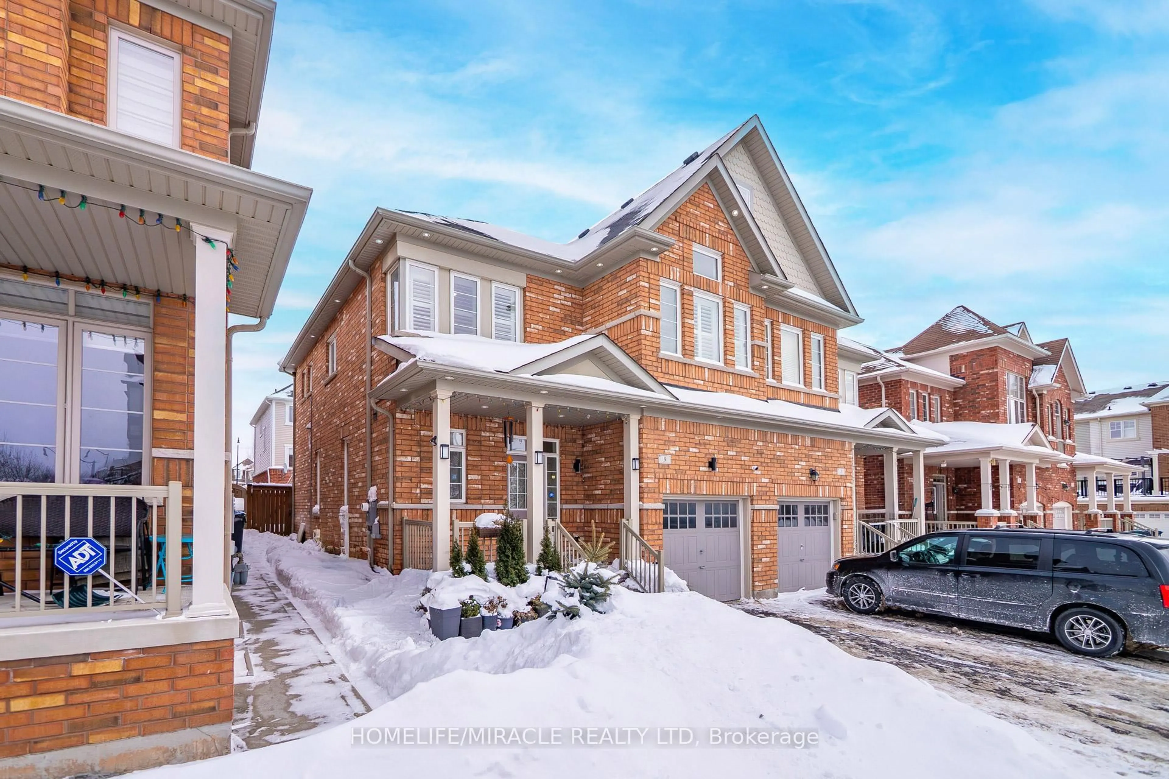 Home with brick exterior material, street for 9 Baby Pointe Tr, Brampton Ontario L7A 0W1