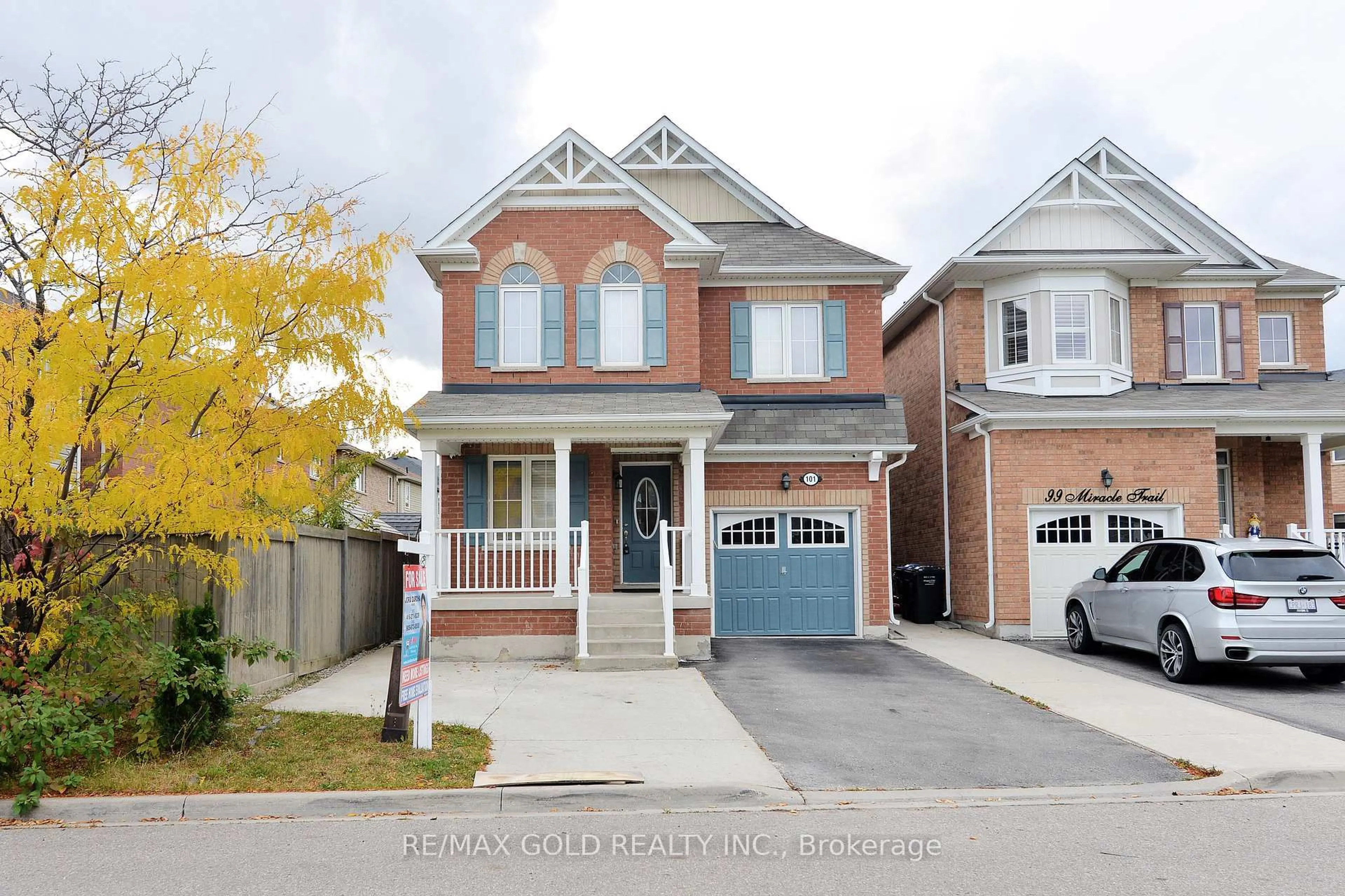 Home with brick exterior material, street for 101 Miracle Tr, Brampton Ontario L7A 0Y9