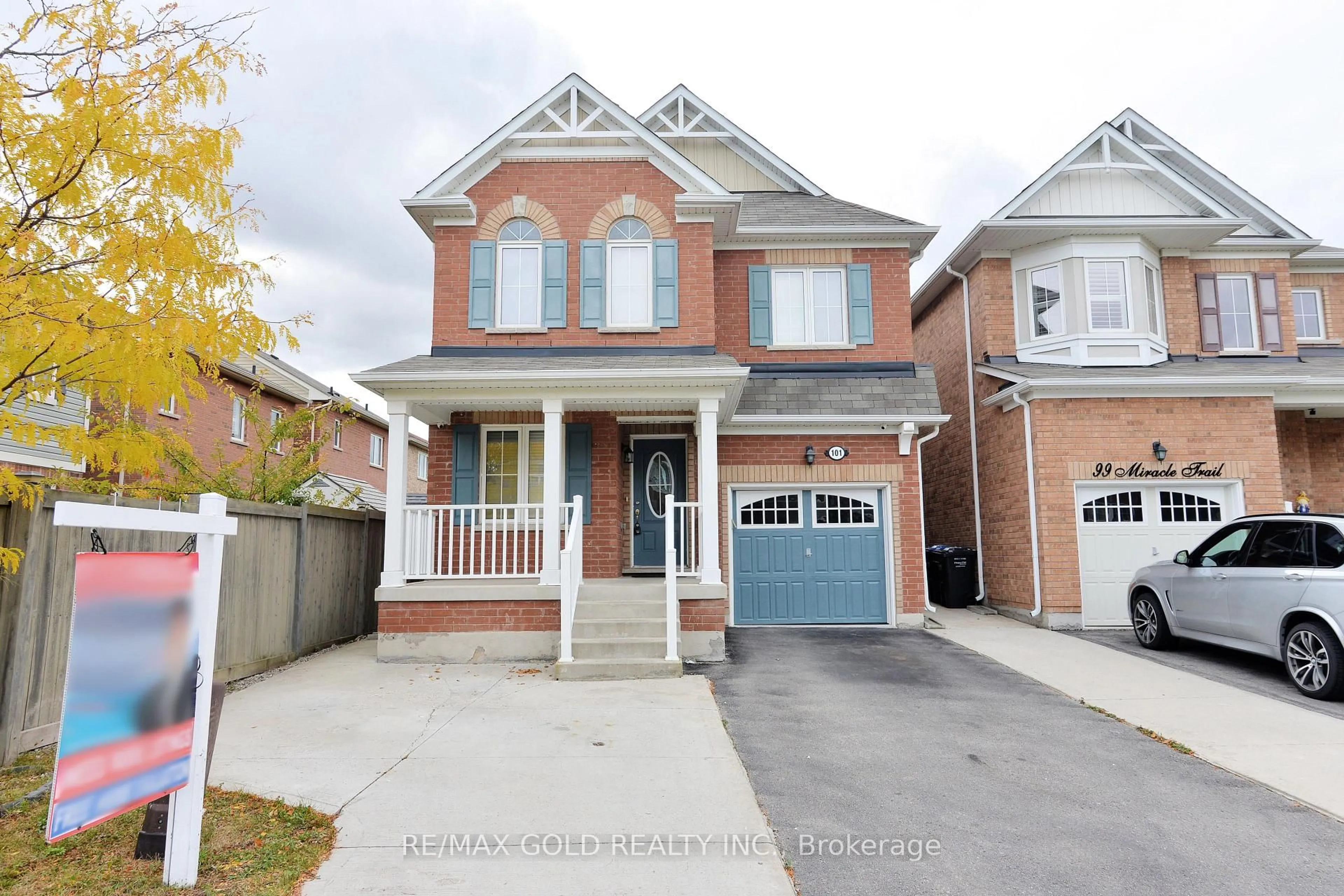 Home with brick exterior material, street for 101 Miracle Tr, Brampton Ontario L7A 0Y9