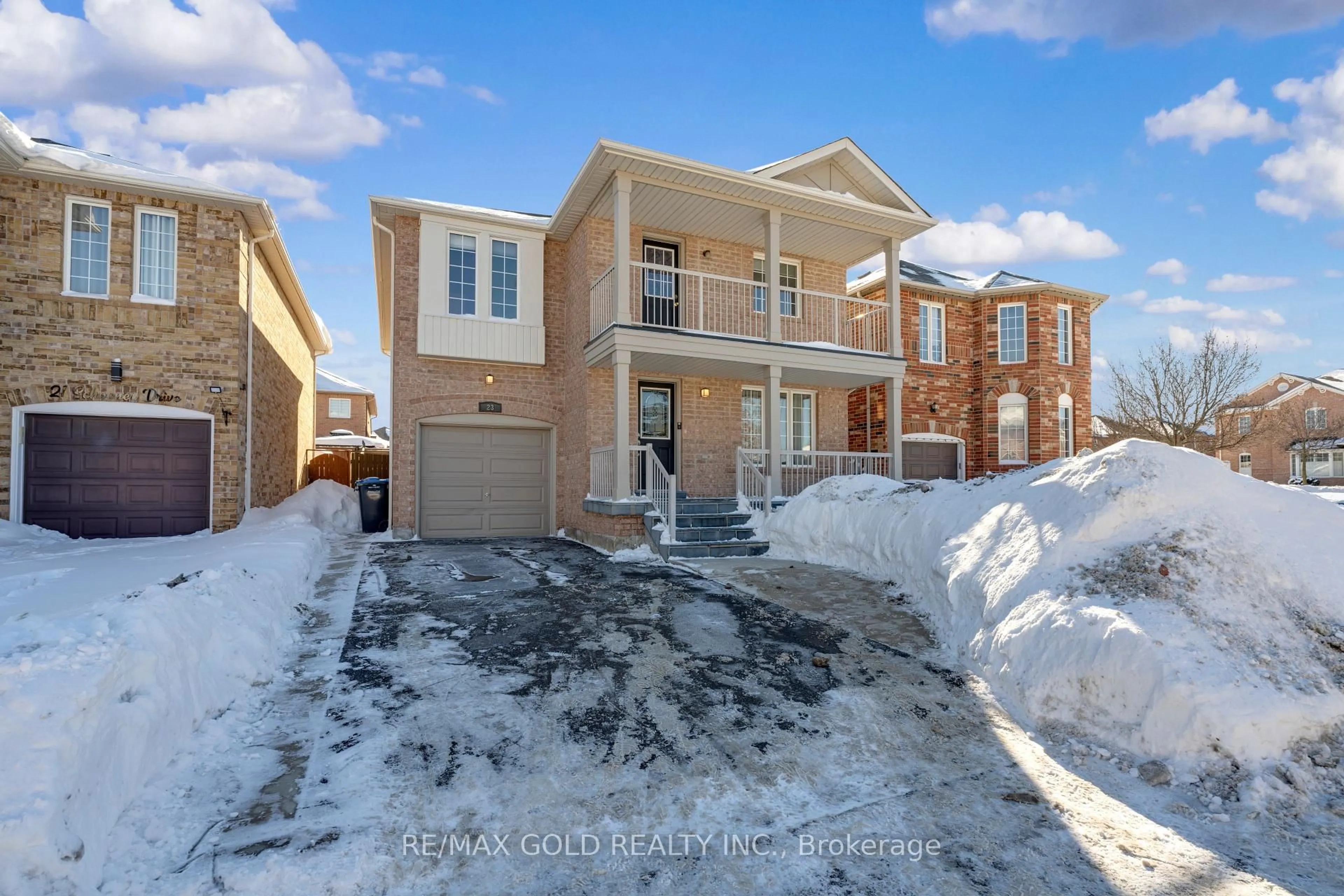 Home with brick exterior material, street for 23 Schooner Dr, Brampton Ontario L7A 3H3