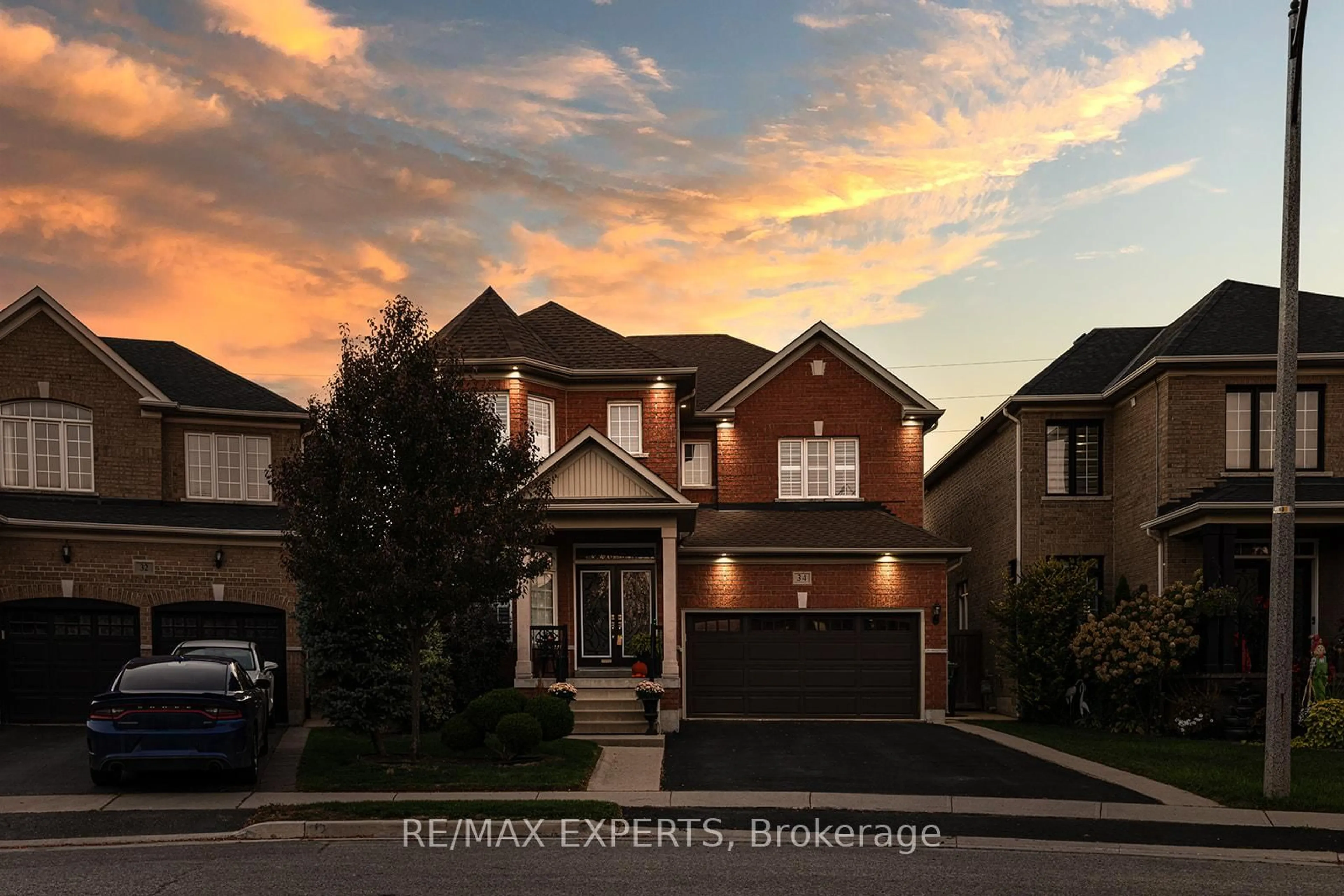 Home with brick exterior material, street for 34 Laurentide Cres, Brampton Ontario L6P 1Y4