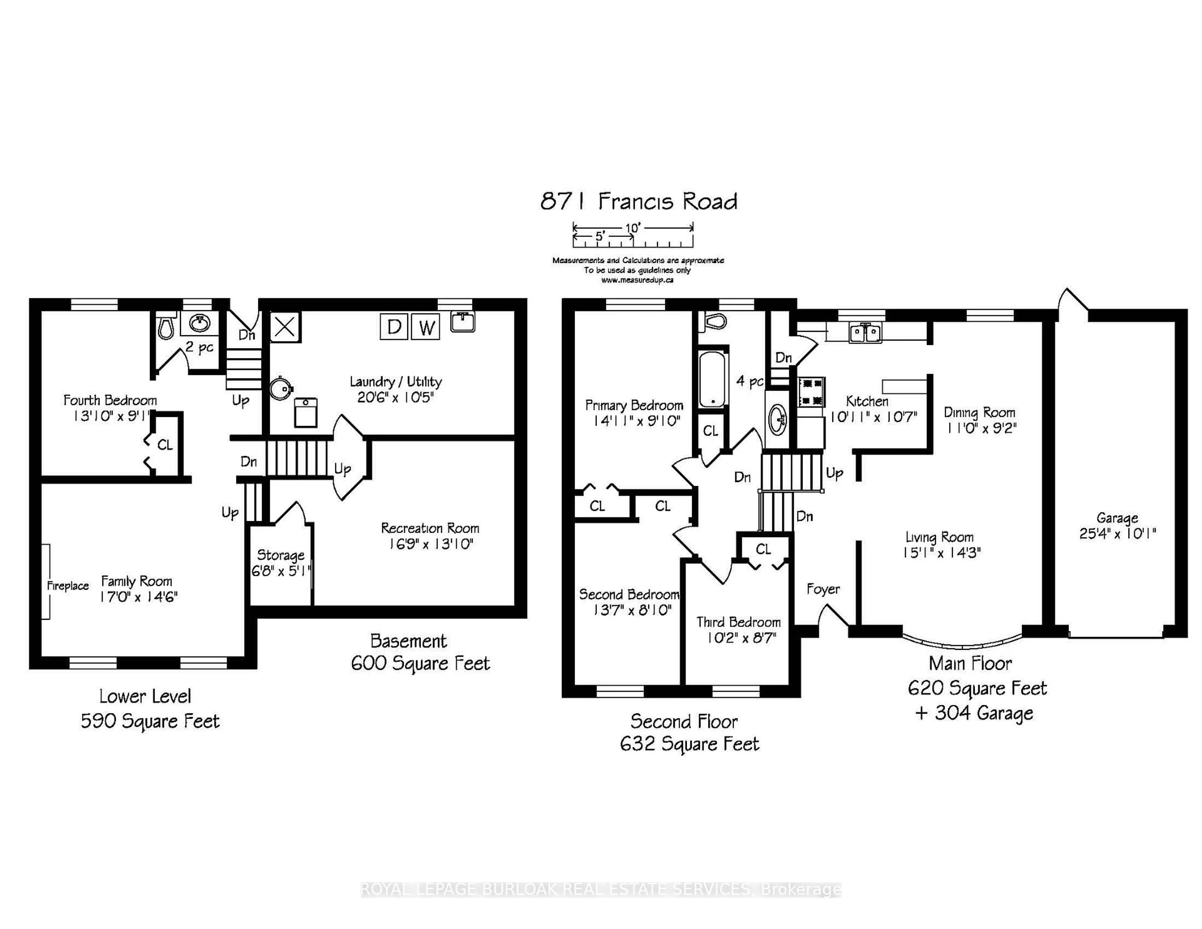 Floor plan for 871 Francis Rd, Burlington Ontario L7T 3Y1