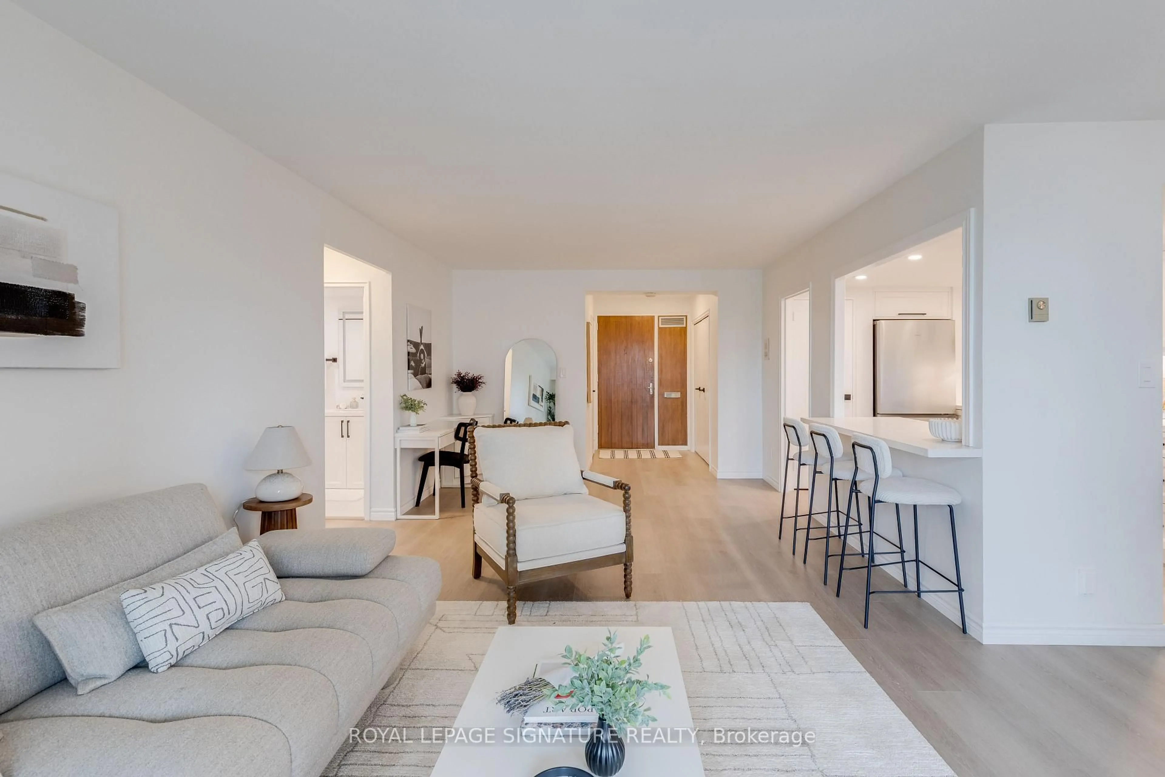 Living room with furniture, unknown for 557 The East Mall #506, Toronto Ontario M9B 4A5