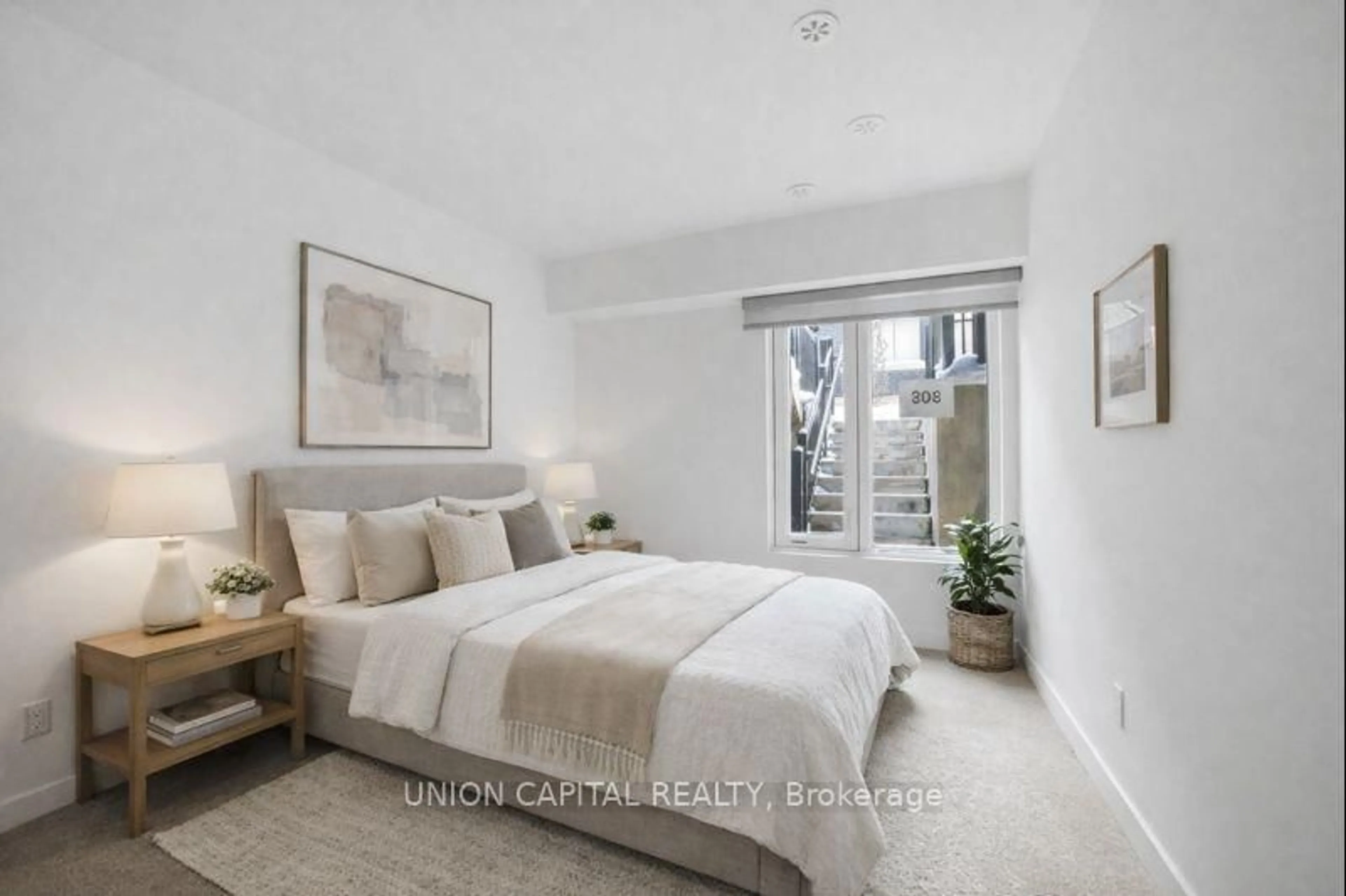 Bedroom with bed, unknown for 1139 Cooke Blvd #309, Burlington Ontario L7T 4A8