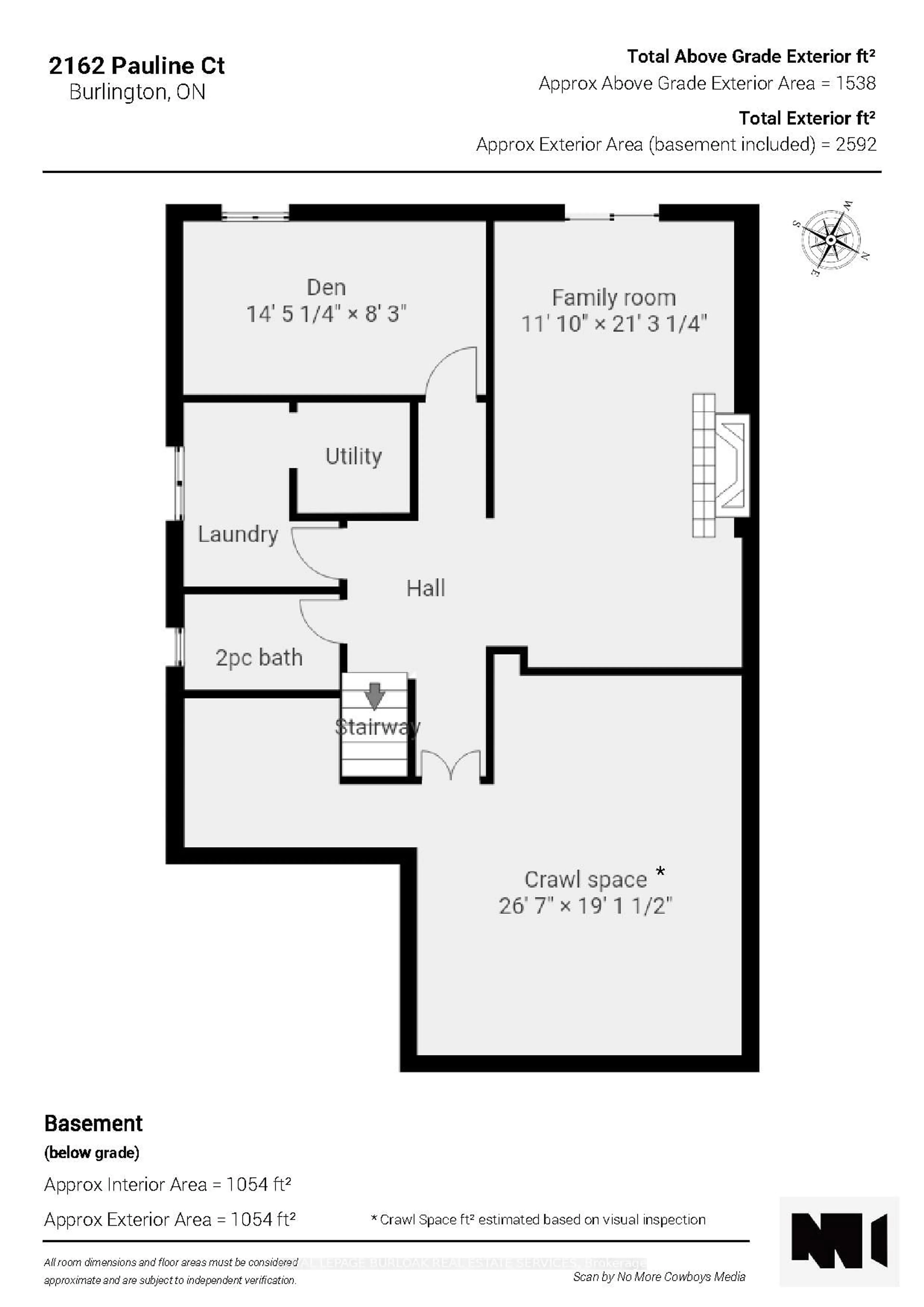 Floor plan for 2162 Pauline Crt, Burlington Ontario L7P 3L8
