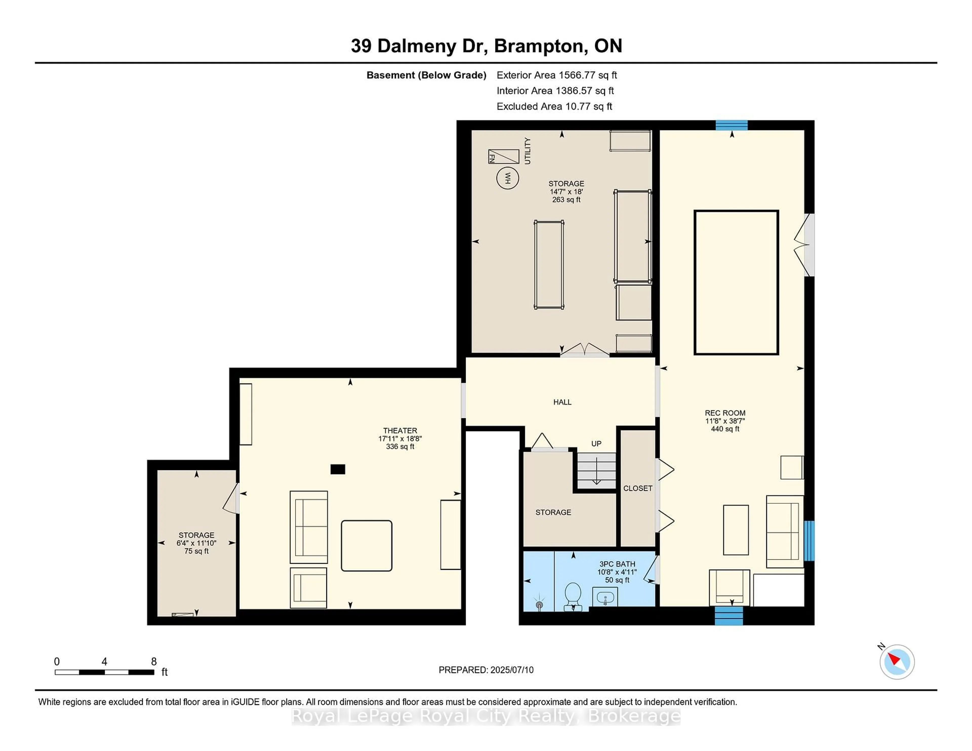Floor plan for 39 Dalmeny Dr, Brampton Ontario L6X 2Y4