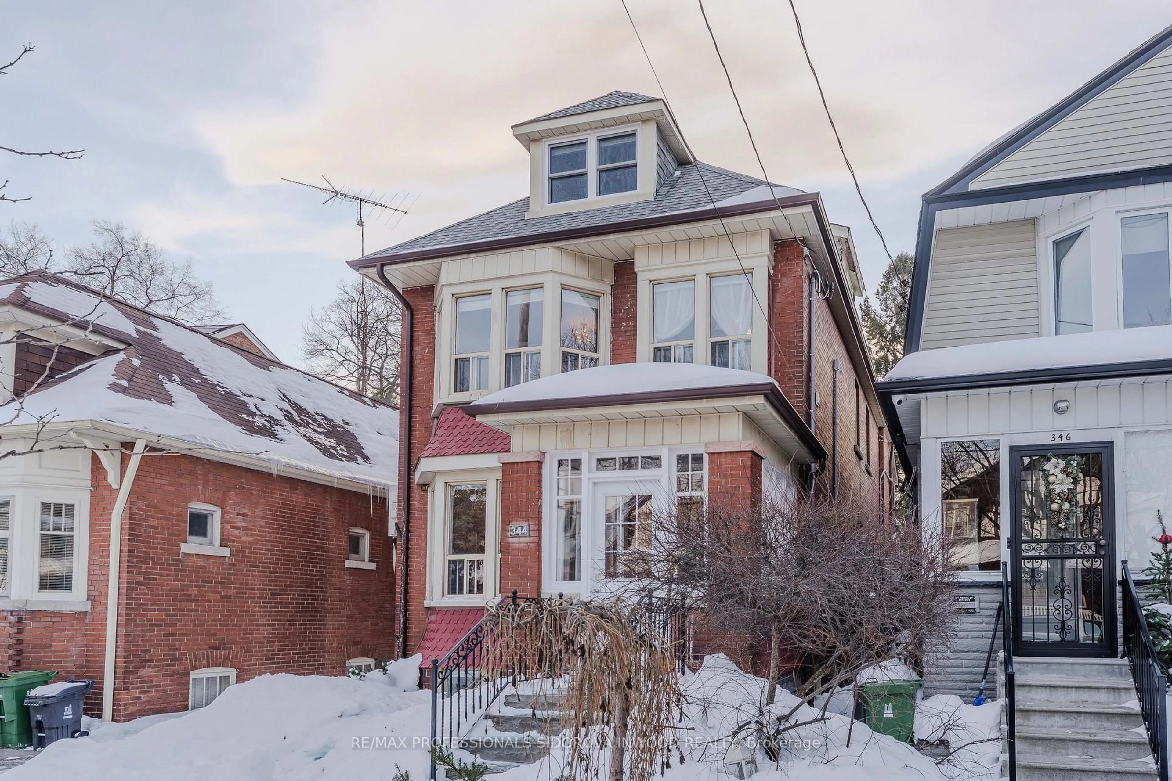 Home with brick exterior material, street for 344 Beresford Ave, Toronto Ontario M6S 3B3