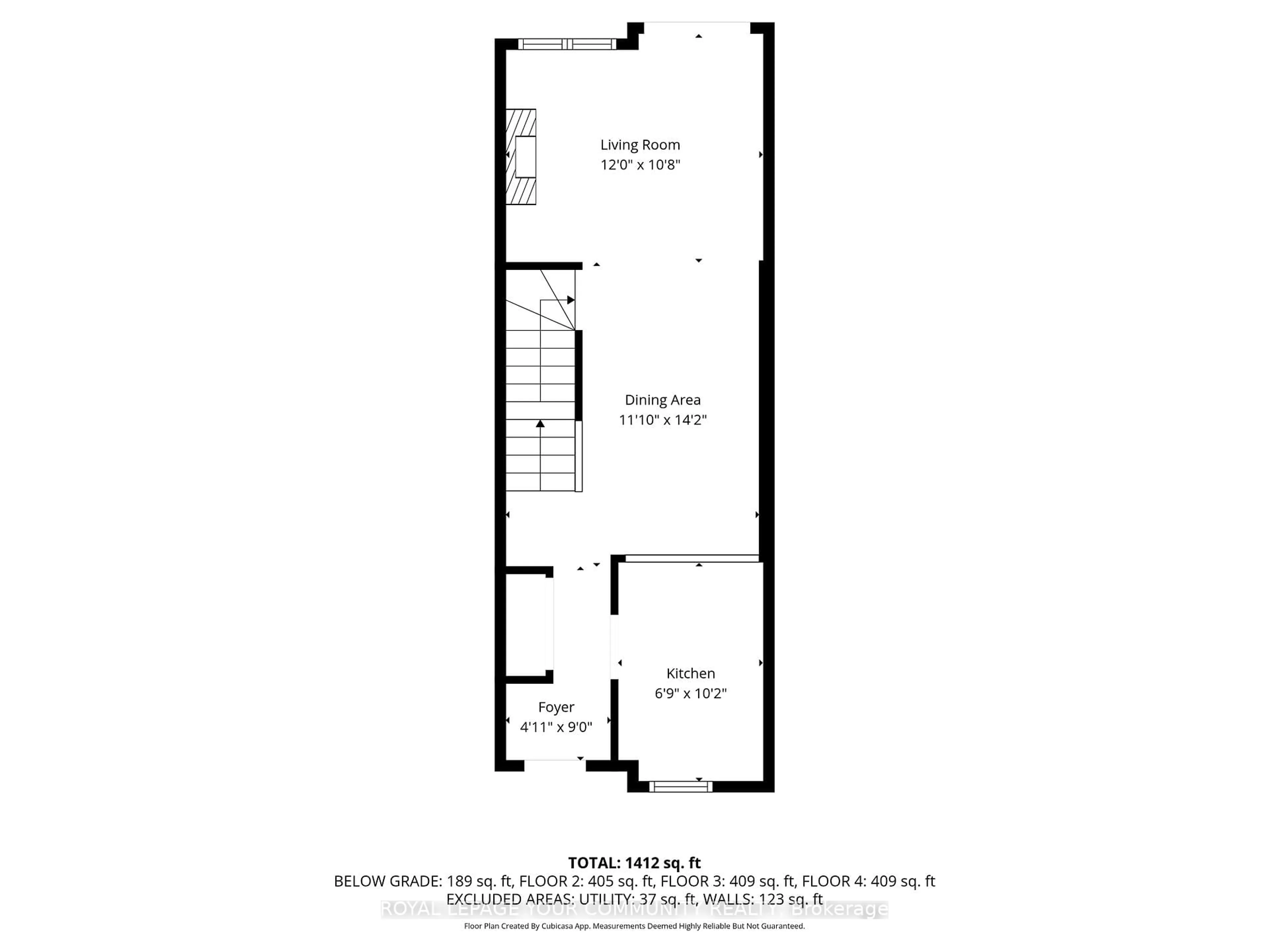 Floor plan for 210 Manitoba St #11, Toronto Ontario M8Y 4G7
