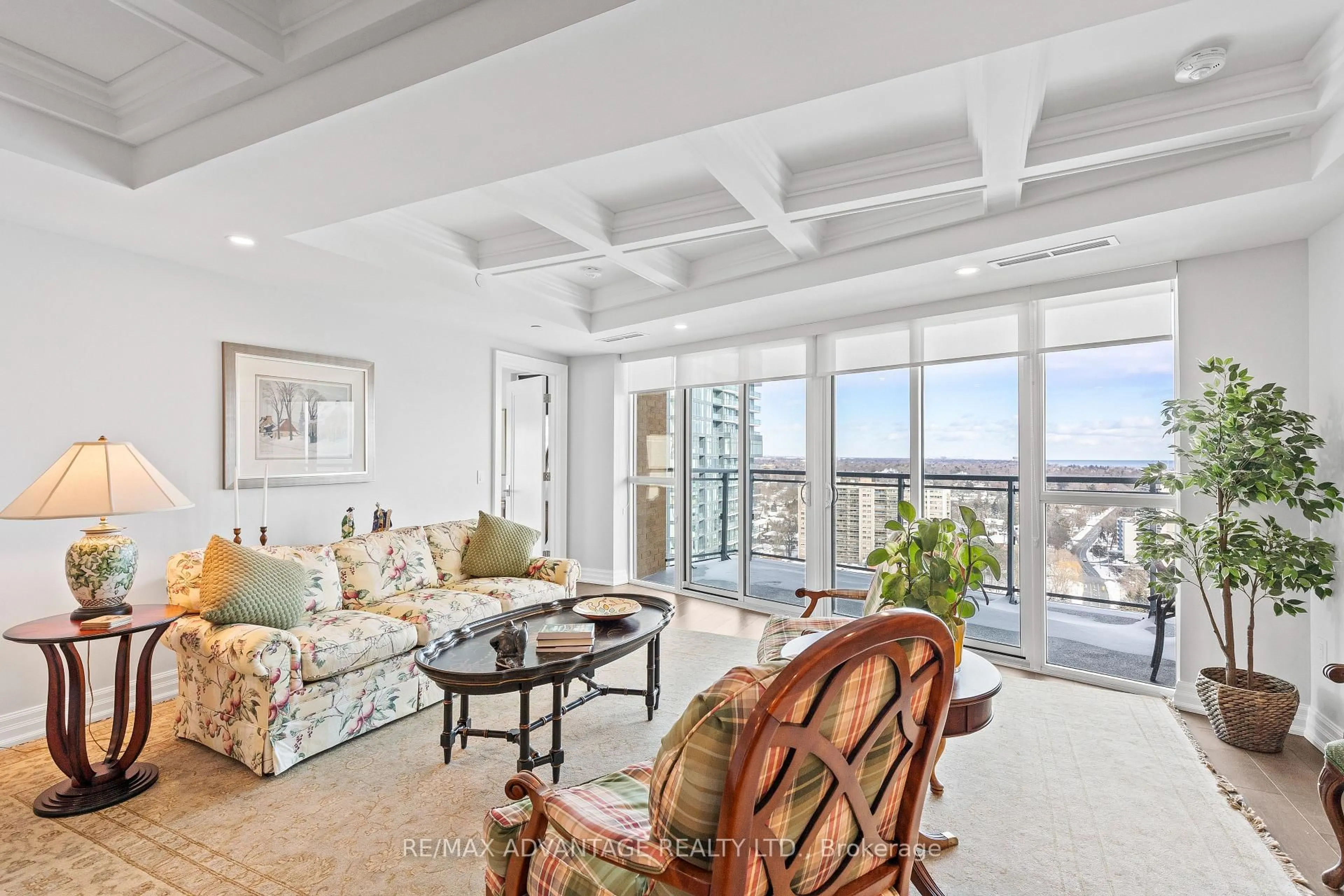 Living room with furniture, unknown for 2060 Lakeshore Rd #1902, Burlington Ontario L7R 0G2