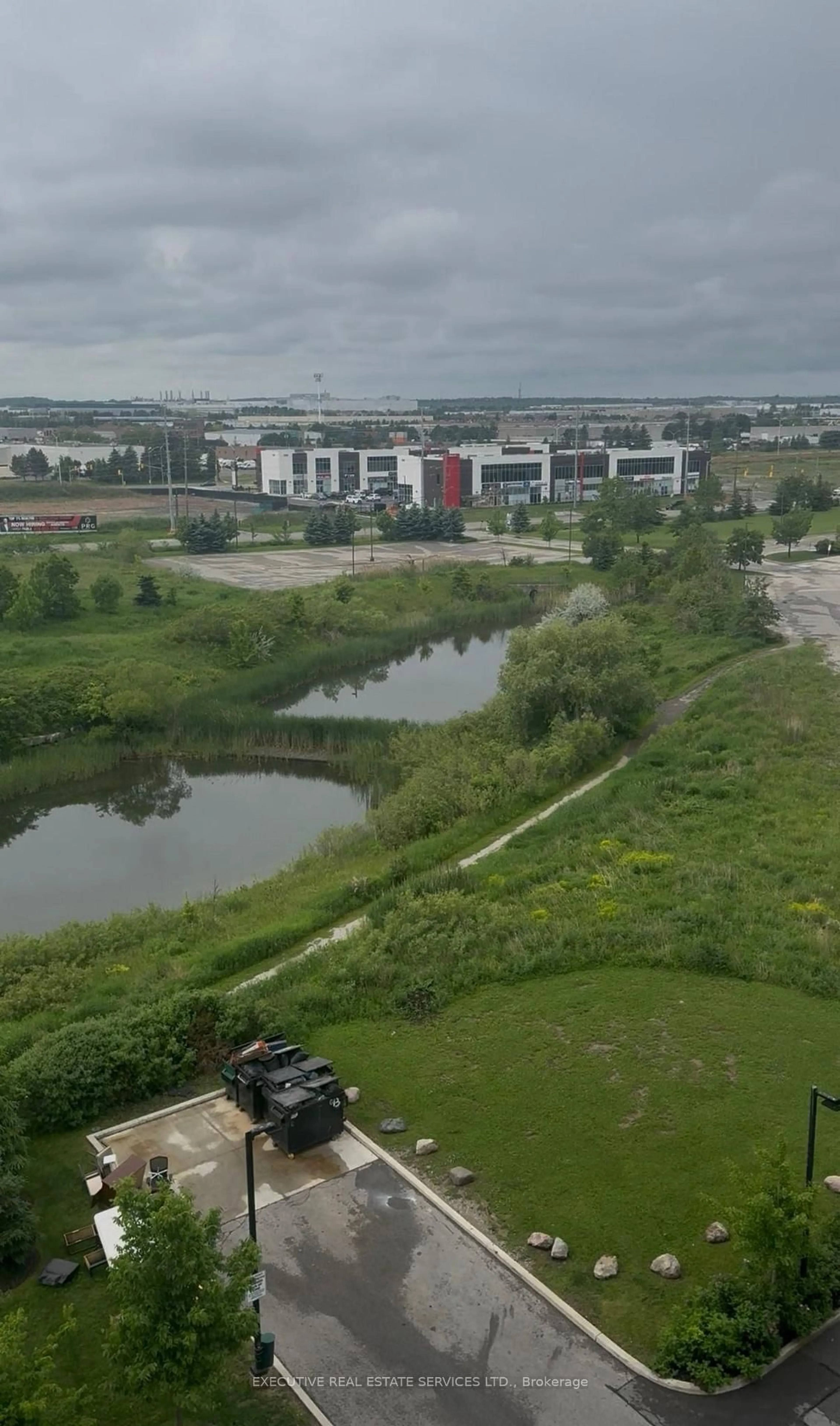 A pic from outside/outdoor area/front of a property/back of a property/a pic from drone, water/lake/river/ocean view for 65 Yorkland Blvd #605, Brampton Ontario L6P 4M5