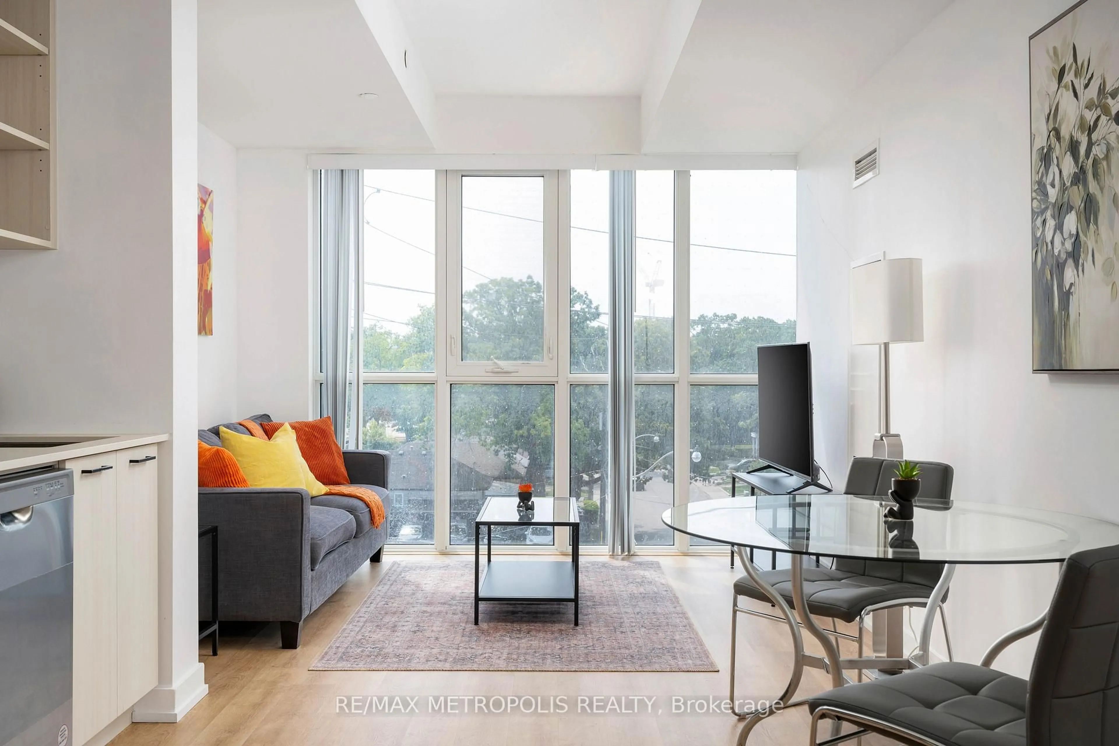 Living room with furniture, unknown for 2300 St Clair Ave #407, Toronto Ontario M6N 0B3