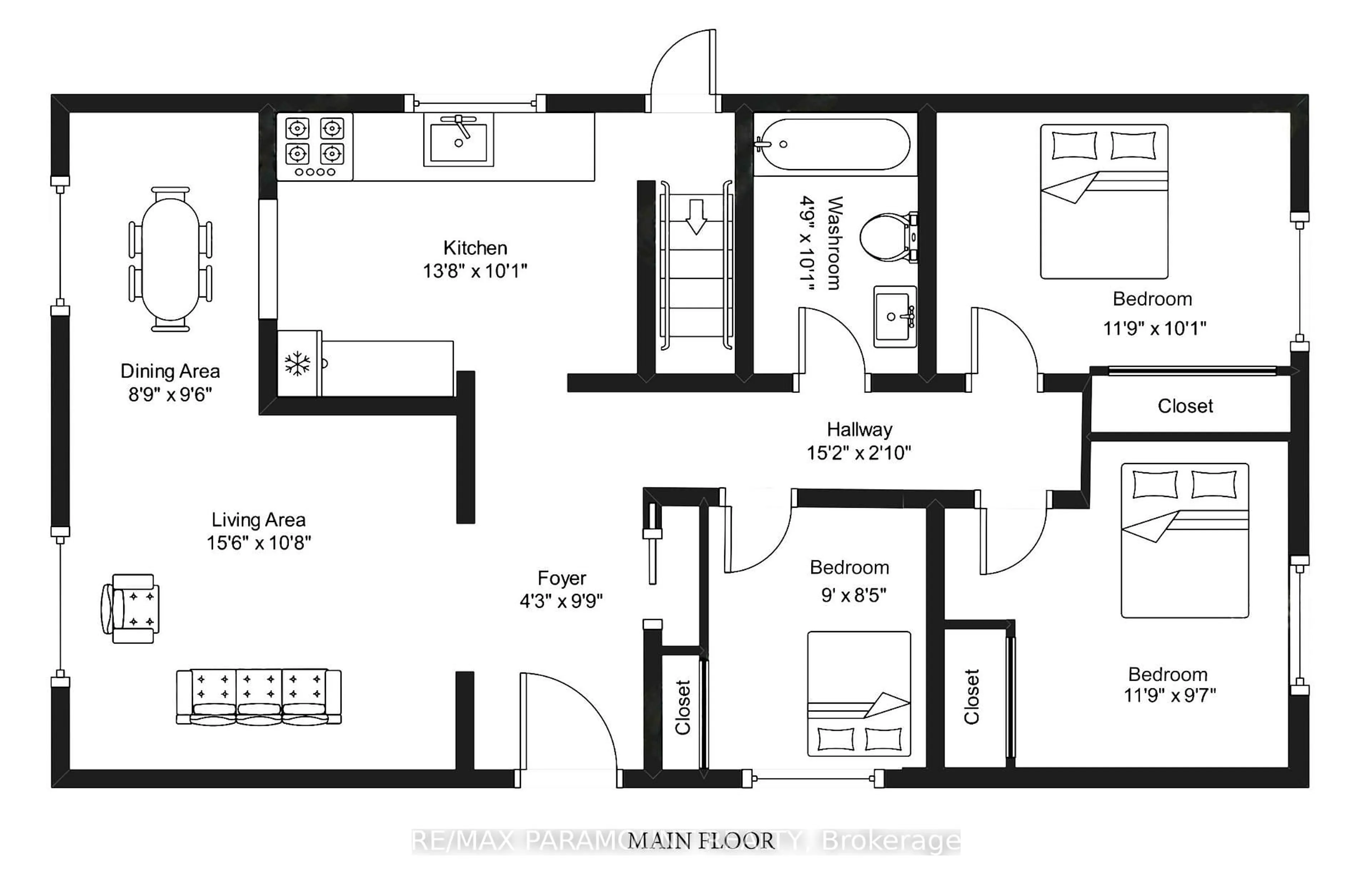 Floor plan for 202 ARCHDEKIN Dr, Brampton Ontario L6V 1Z1