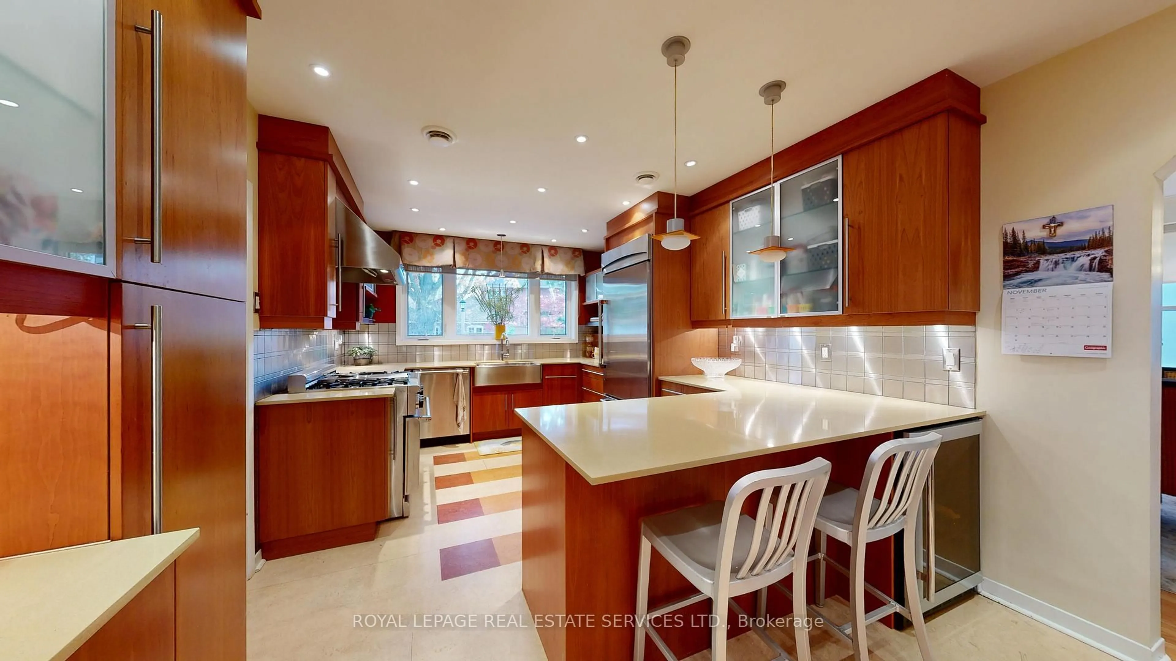 Contemporary kitchen, ceramic/tile floor for 15 Cosmo Rd, Toronto Ontario M8X 1Z3