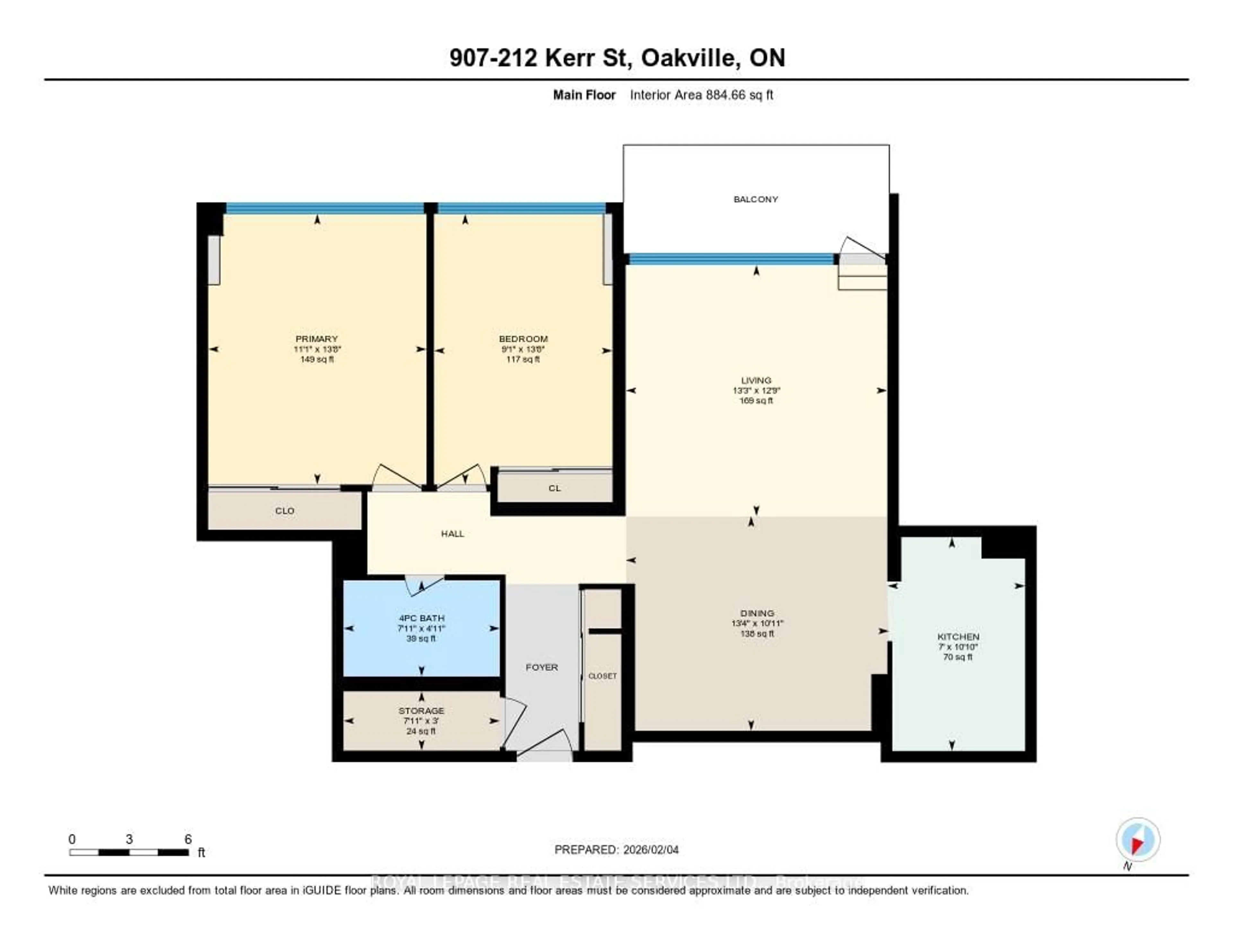 Floor plan for 212 Kerr St #907, Oakville Ontario L6K 3B1