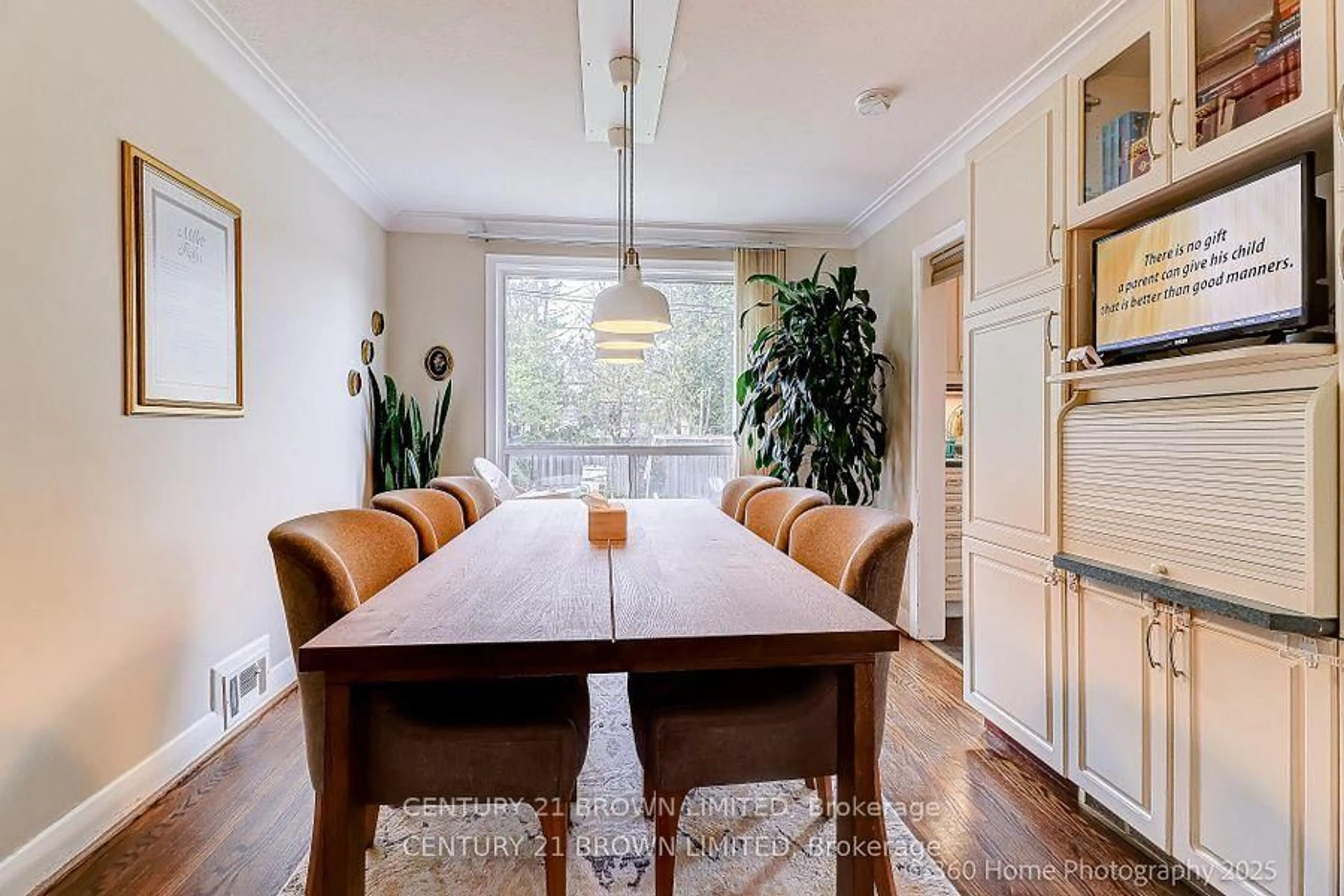 Dining room, wood/laminate floor for 6 Hardisty Dr, Toronto Ontario M9W 2N1