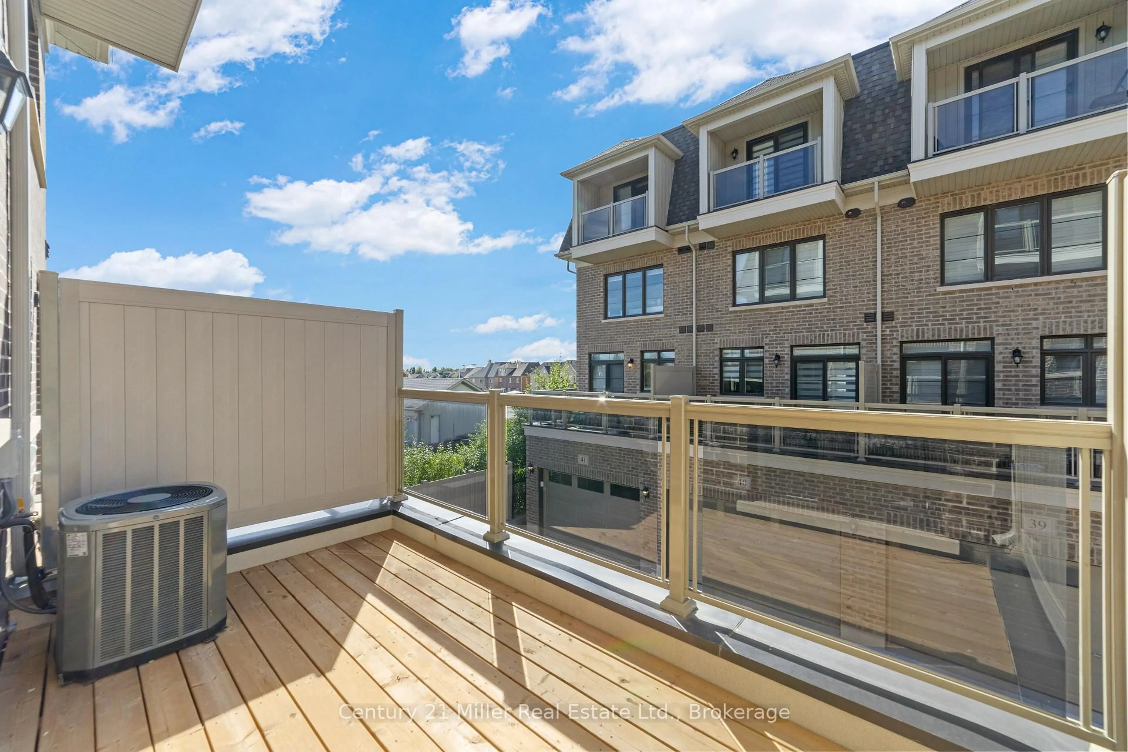 Balcony in the apartment, city buildings view from balcony for 2150 Trafalgar Rd #50, Oakville Ontario L6H 8A5