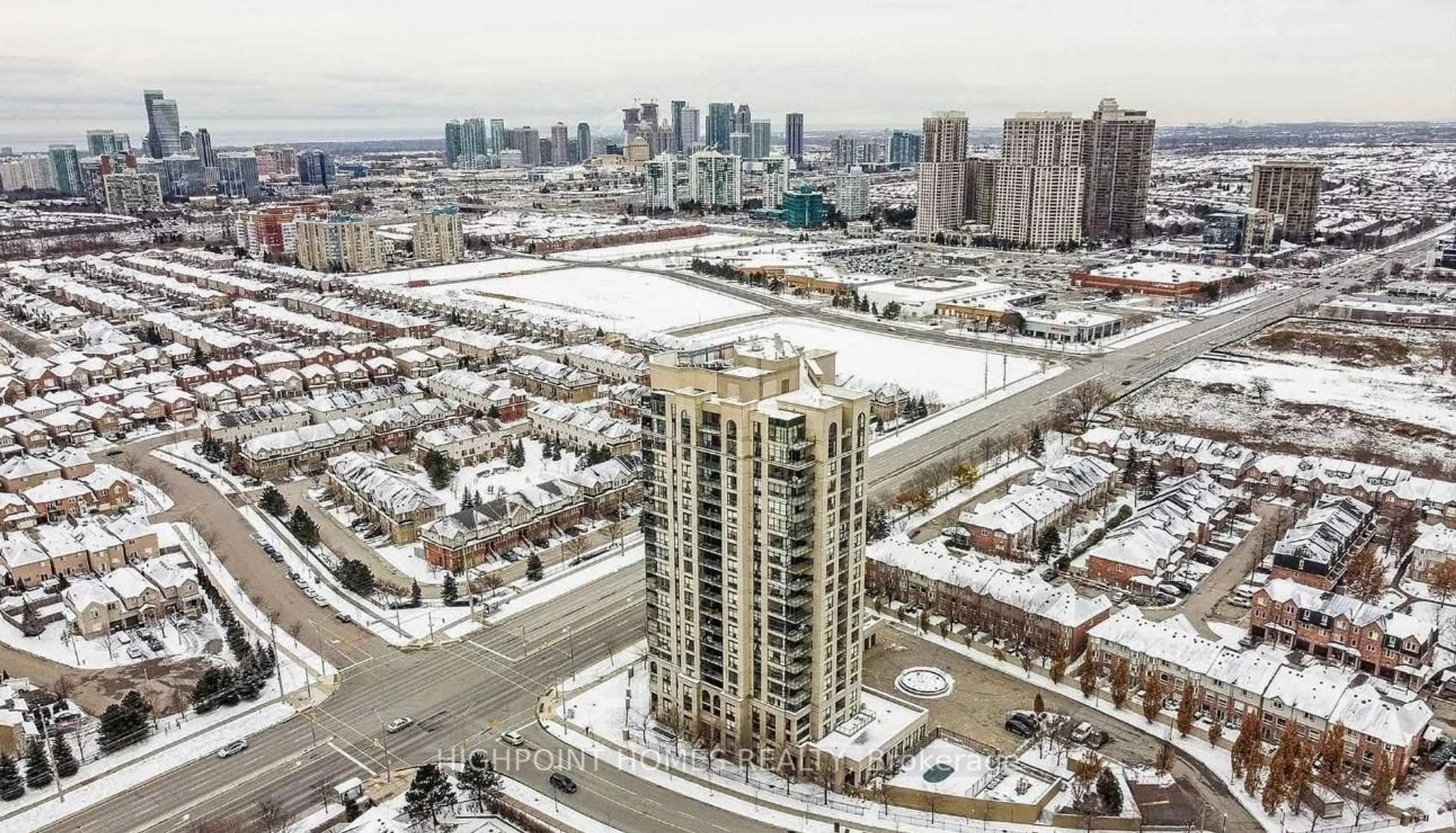 A pic from outside/outdoor area/front of a property/back of a property/a pic from drone, city buildings view from balcony for 220 Forum Dr #103, Mississauga Ontario L4Z 4K1