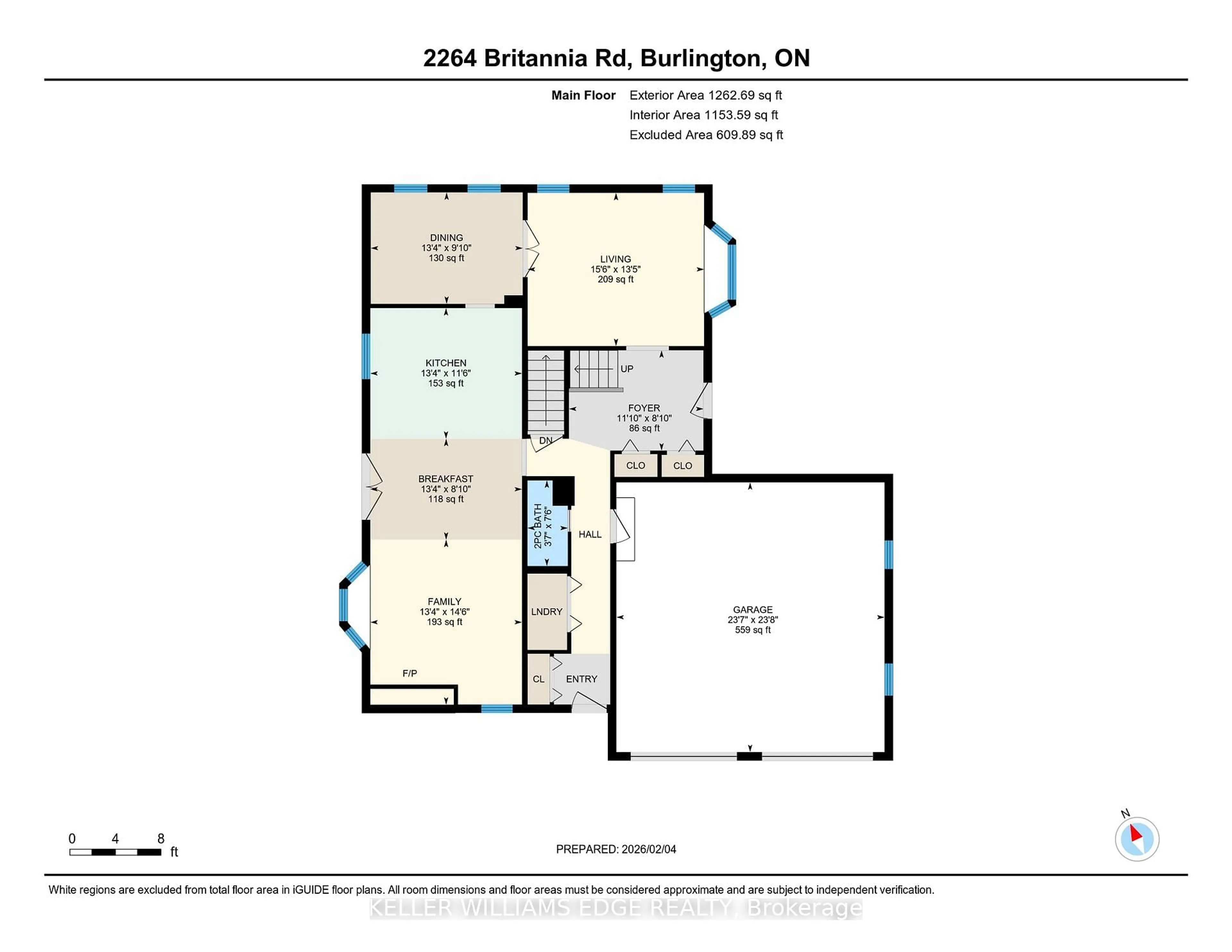 Floor plan for 2264 Britannia Rd, Burlington Ontario L7P 0G2