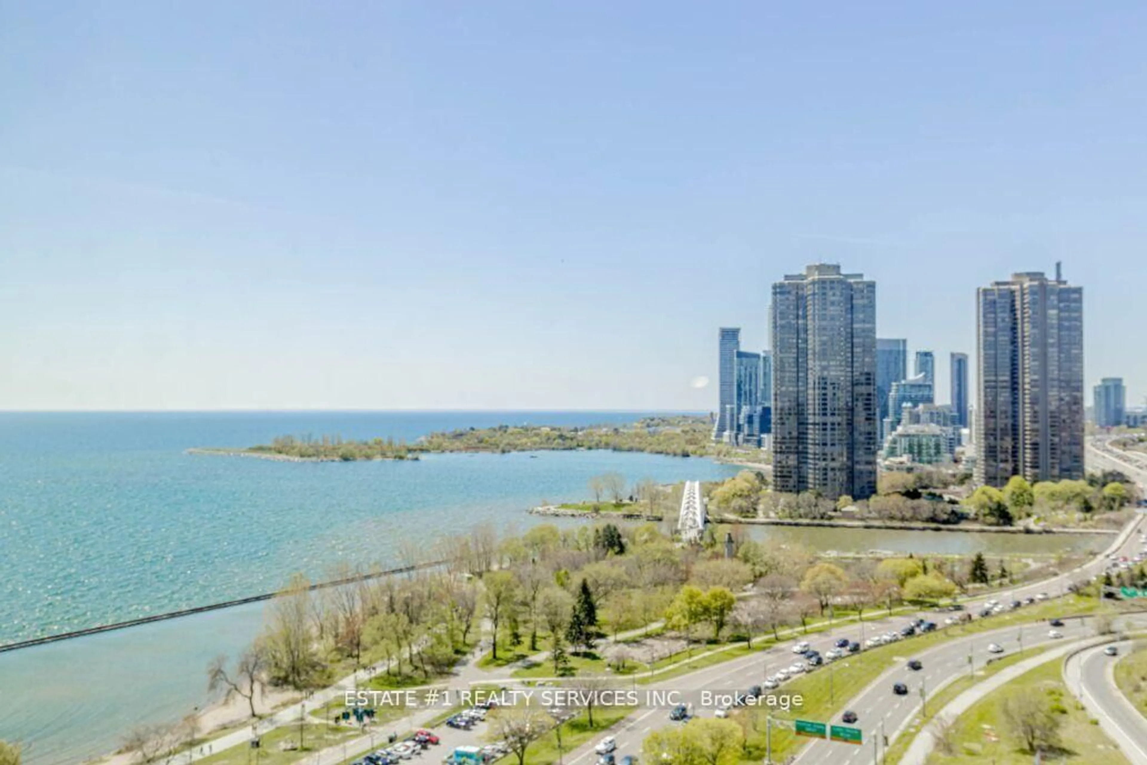 A pic from outside/outdoor area/front of a property/back of a property/a pic from drone, water/lake/river/ocean view for 1928 Lakeshore Blvd #2216, Toronto Ontario M6S 1A1