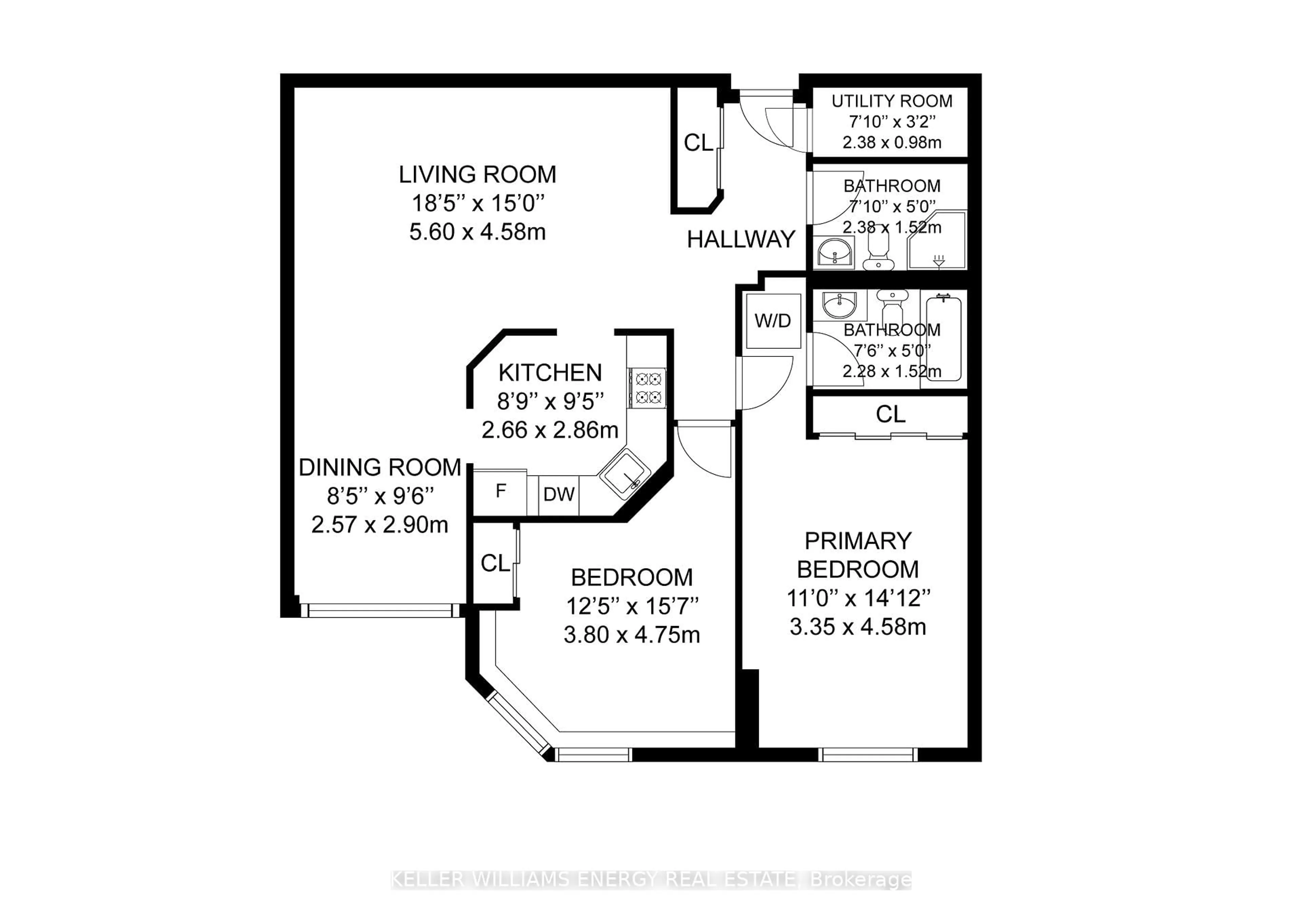 Floor plan for 41 Markbrook Lane #1606, Toronto Ontario M9V 5E6