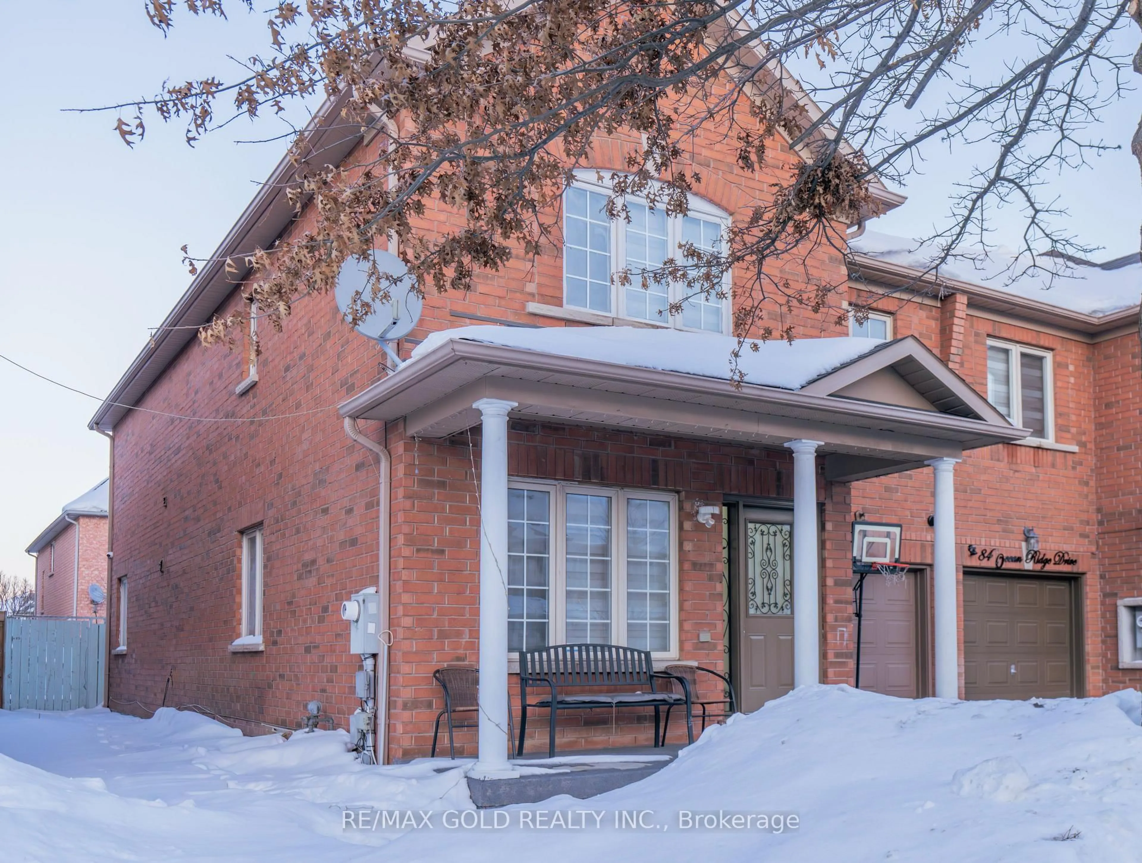 Home with brick exterior material, street for 86 Ocean Ridge Dr, Brampton Ontario L6R 3L5