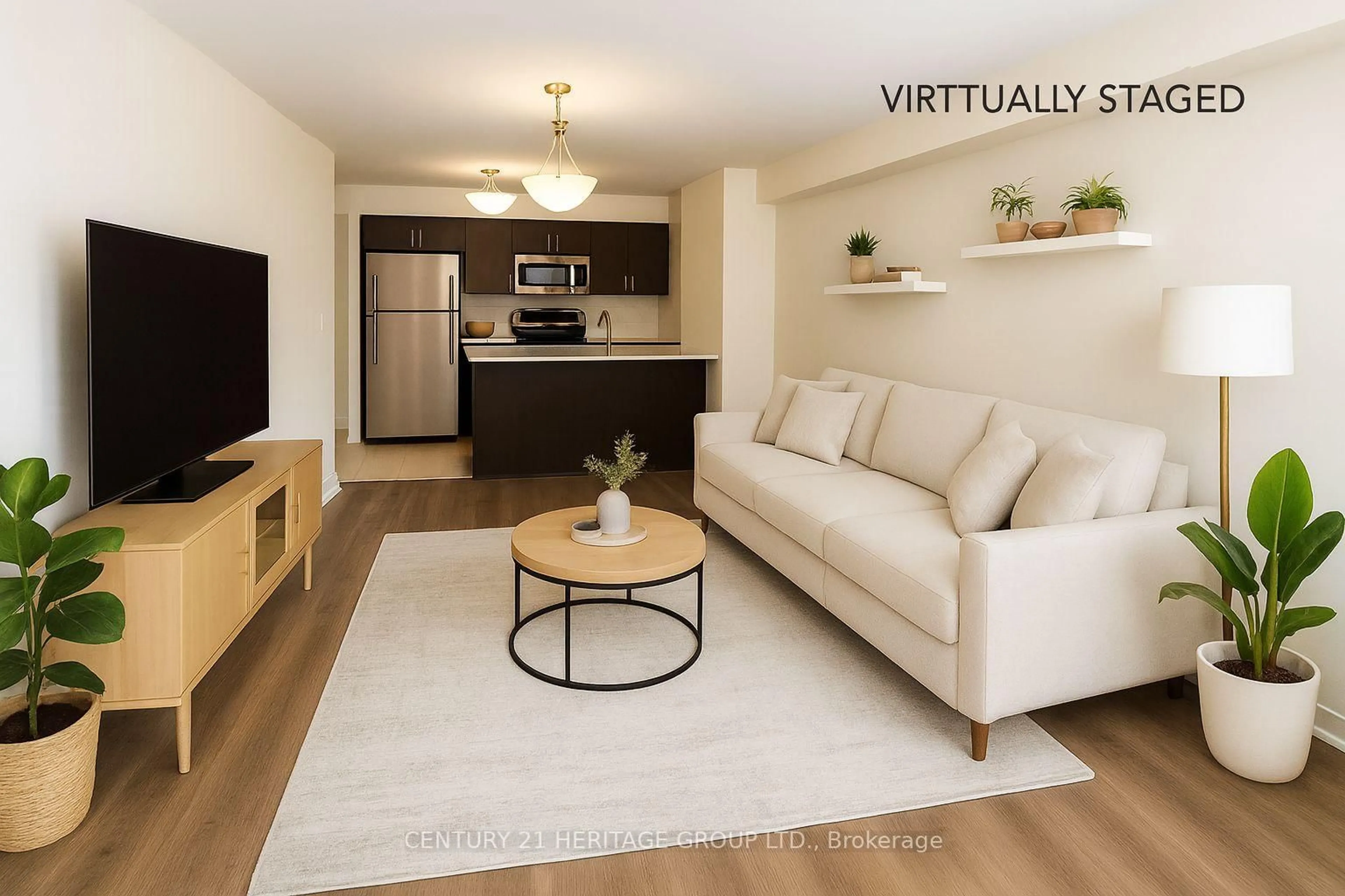 Living room with furniture, unknown for 60 Parrotta Dr #267, Toronto Ontario M9M 0B4