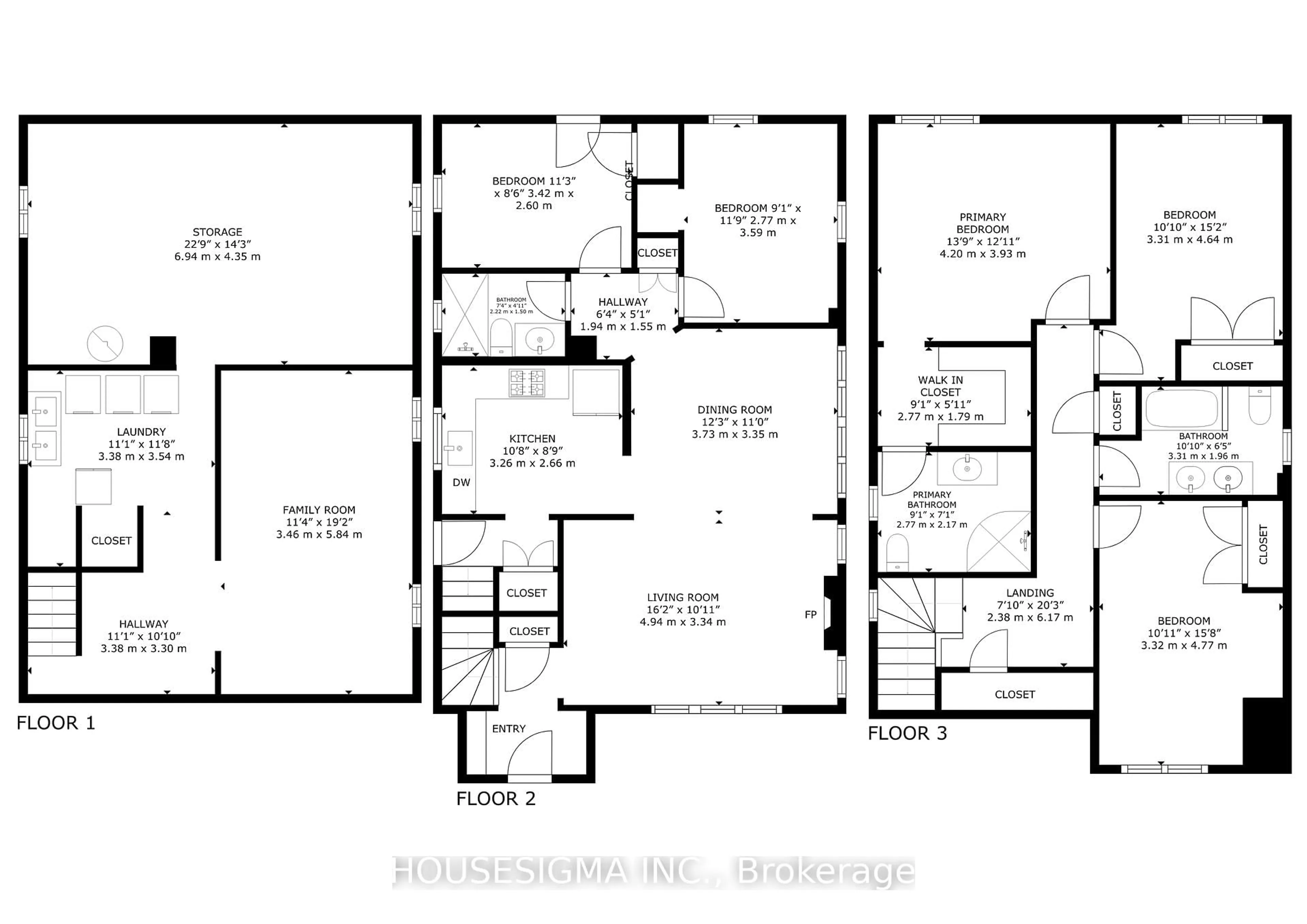 Floor plan for 4 Parker Ave, Toronto Ontario M8Z 4L5