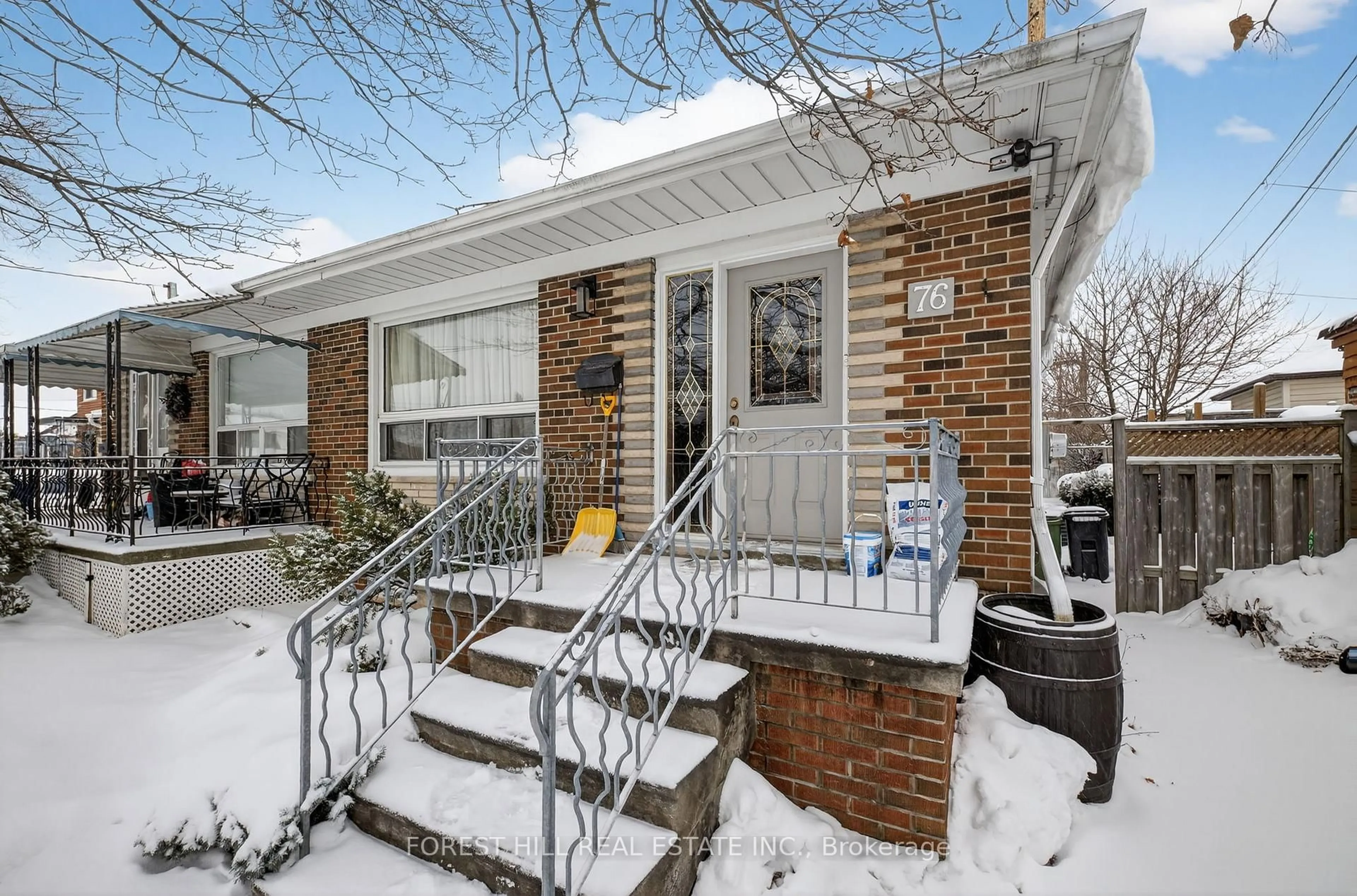 Home with brick exterior material, street for 76 Kanarick Cres, Toronto Ontario M3L 1P4