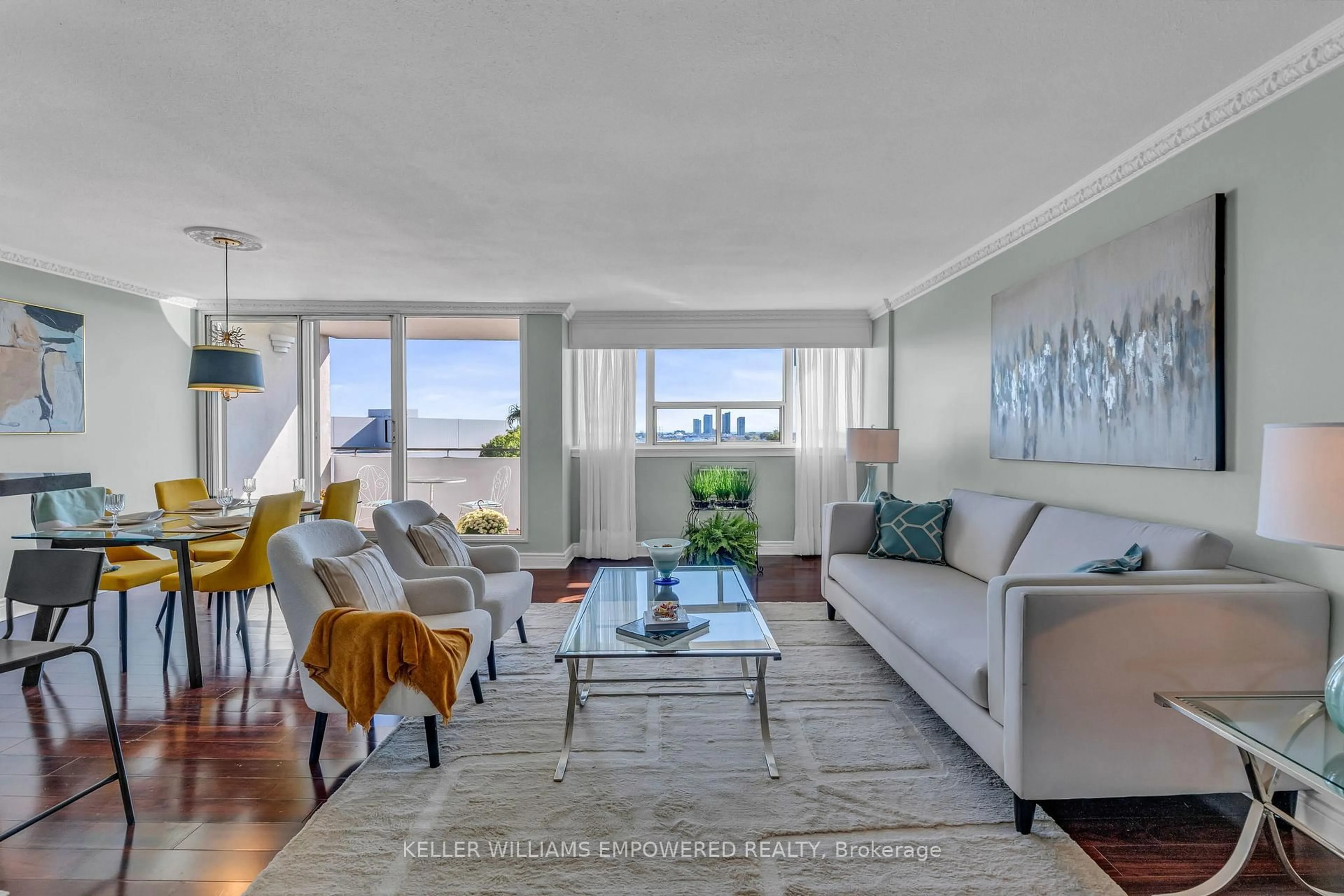 Living room with furniture, unknown for 14 Neilson Dr #702, Toronto Ontario M9C 1V6