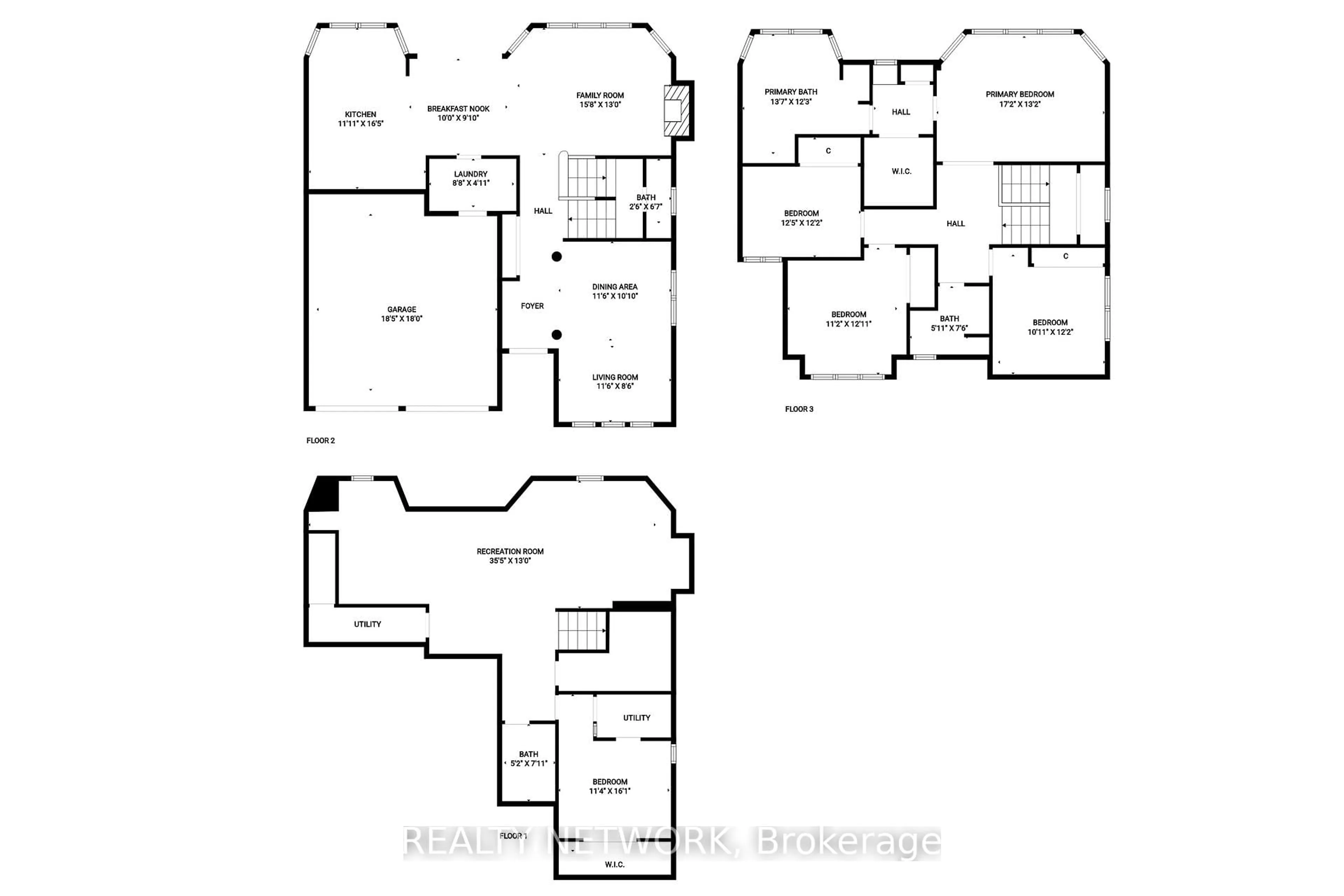 Floor plan for 941 Huffman Cres, Milton Ontario L9T 6M7