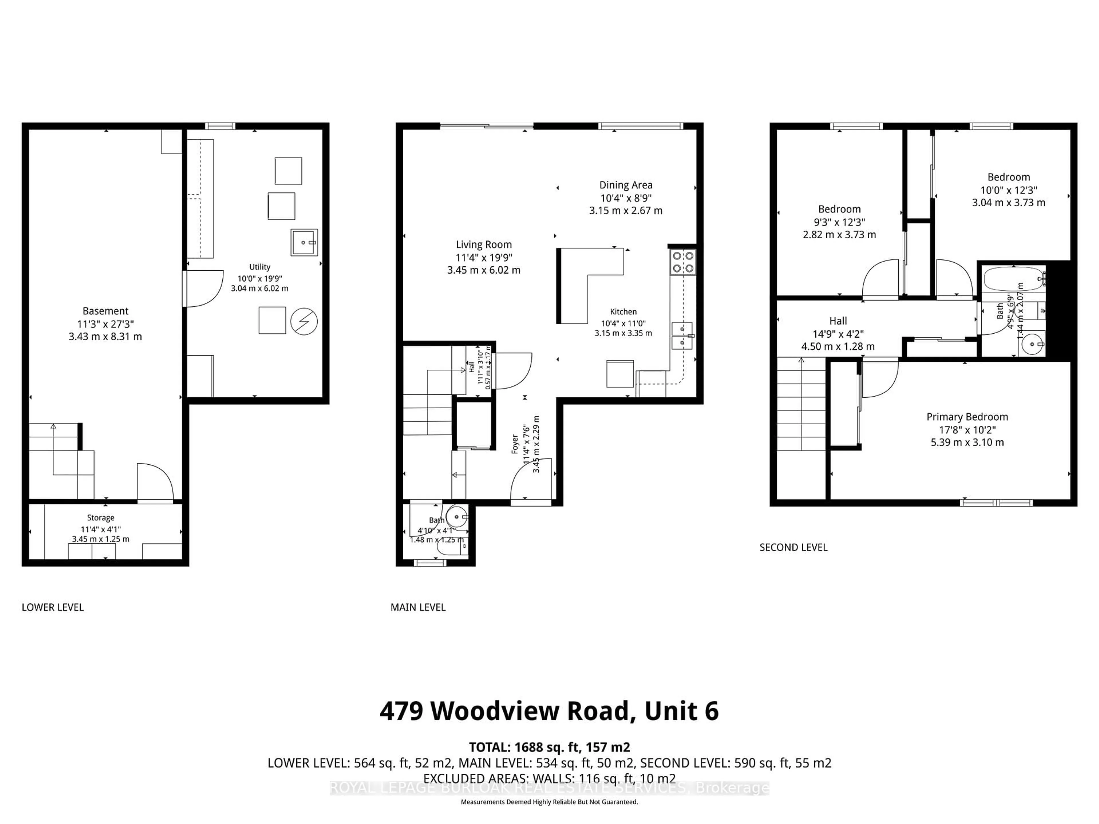 Floor plan for 479 Woodview Rd #6, Burlington Ontario L7N 2Z9