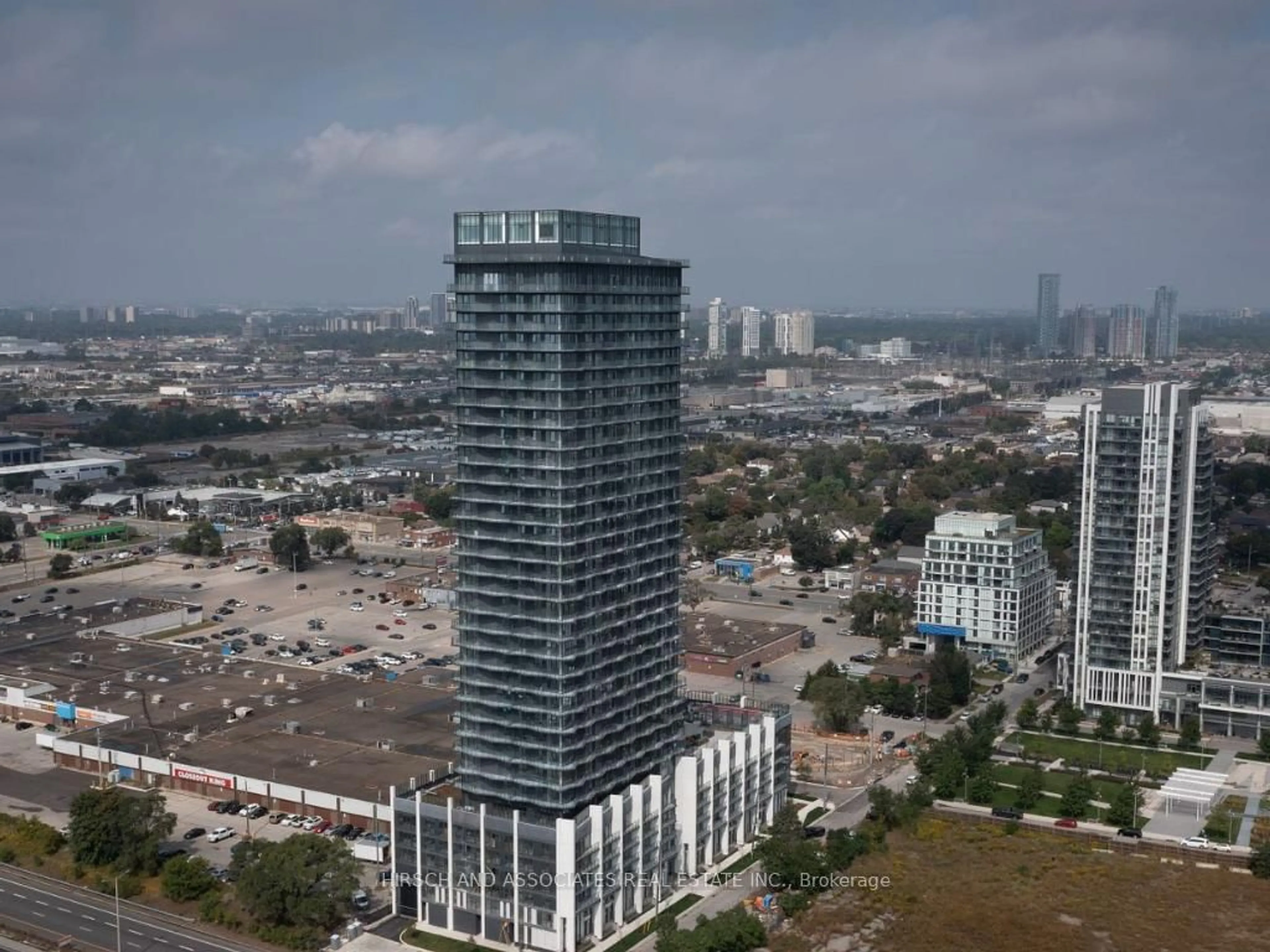 A pic from outside/outdoor area/front of a property/back of a property/a pic from drone, city buildings view from balcony for 36 Zorra St #1511, Toronto Ontario M8Z 0G5