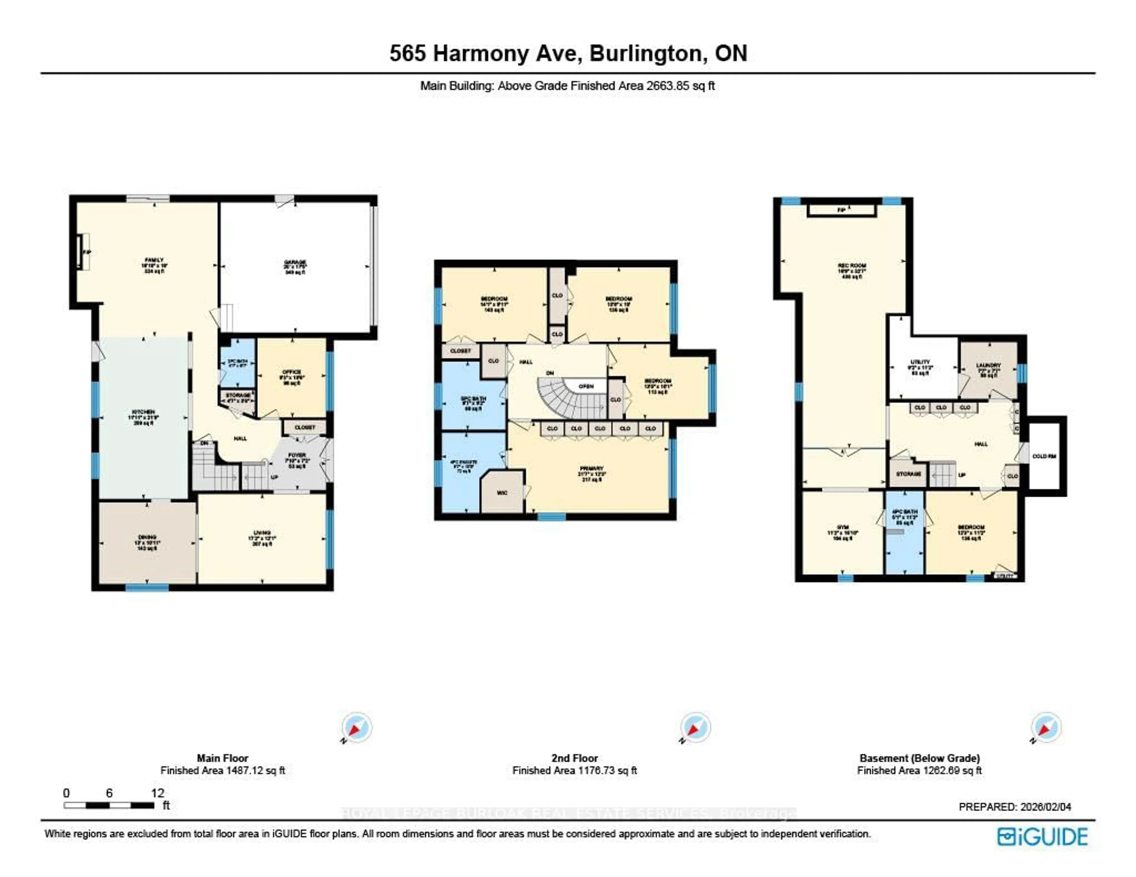 Floor plan for 565 Harmony Ave, Burlington Ontario L7N 3S7