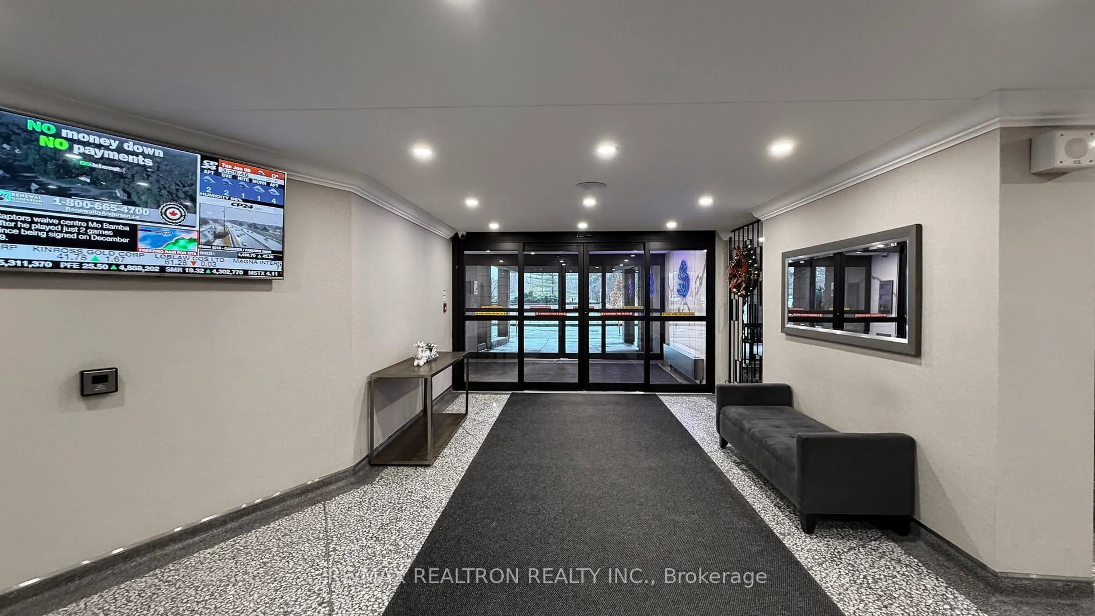 Indoor foyer for 451 The West Mall #218, Toronto Ontario M9C 1G1