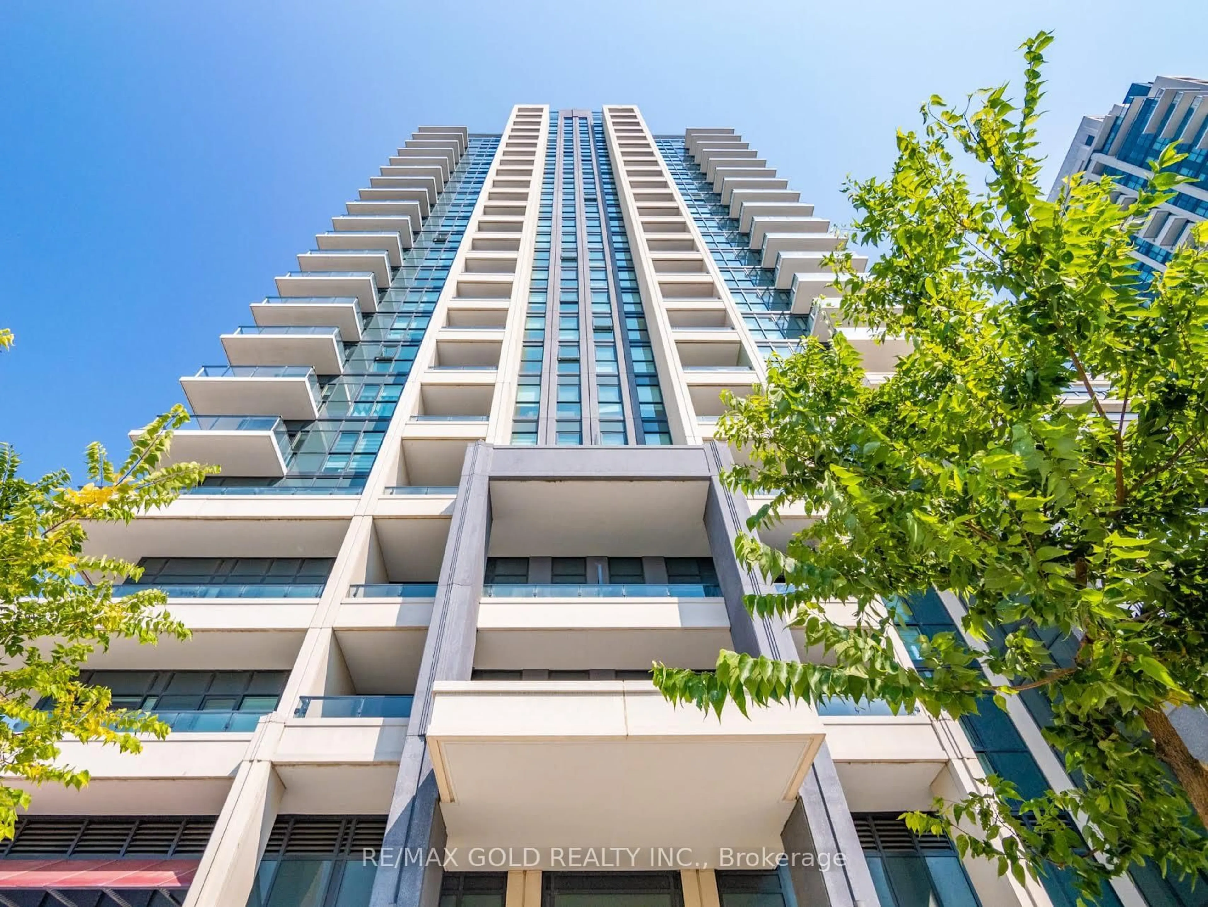 A pic from outside/outdoor area/front of a property/back of a property/a pic from drone, building for 4085 Parkside Village Dr #1803, Mississauga Ontario L5B 0K9