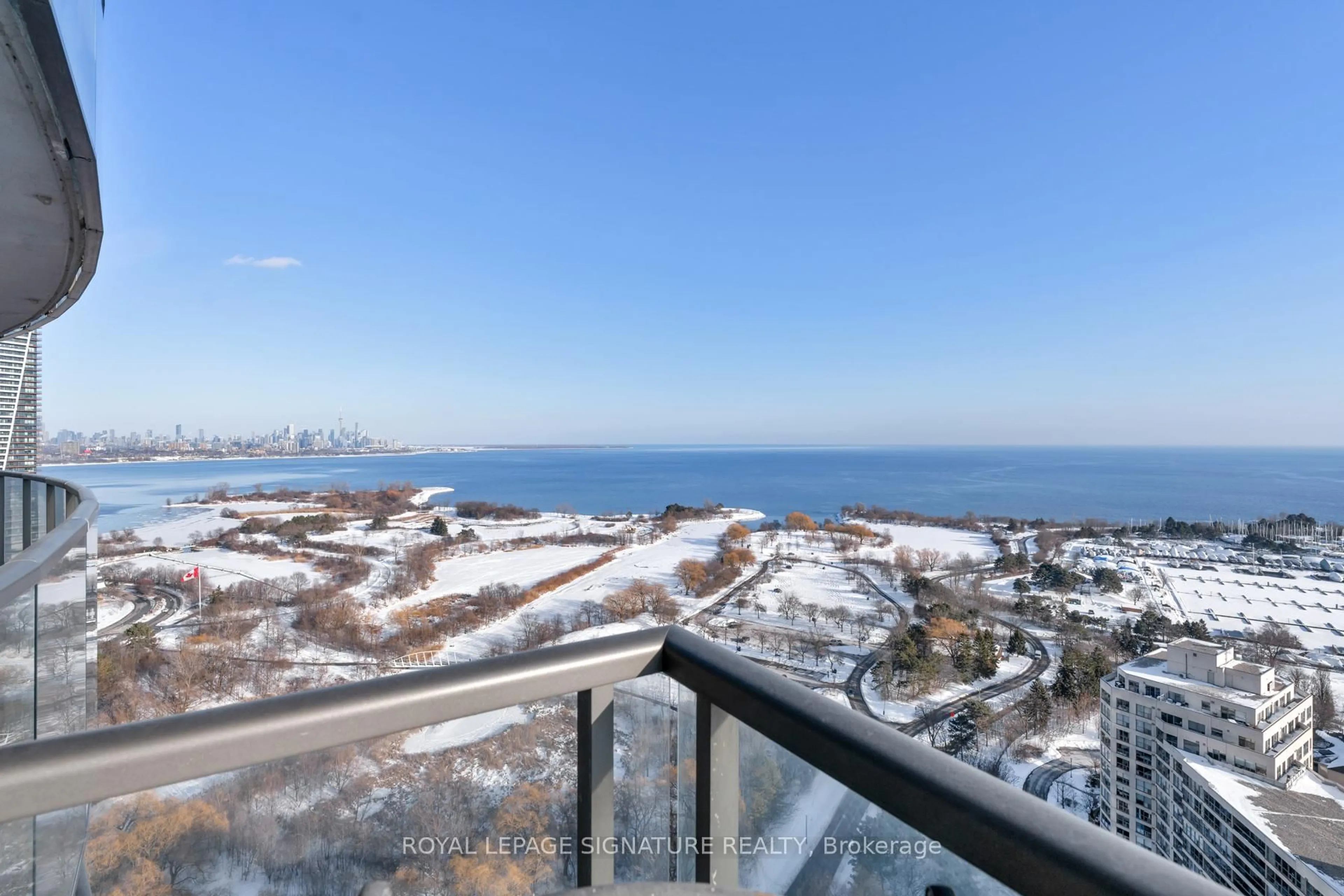 Balcony in the apartment, water/lake/river/ocean view for 2240 Lake Shore Blvd #2801, Toronto Ontario M8V 0B1