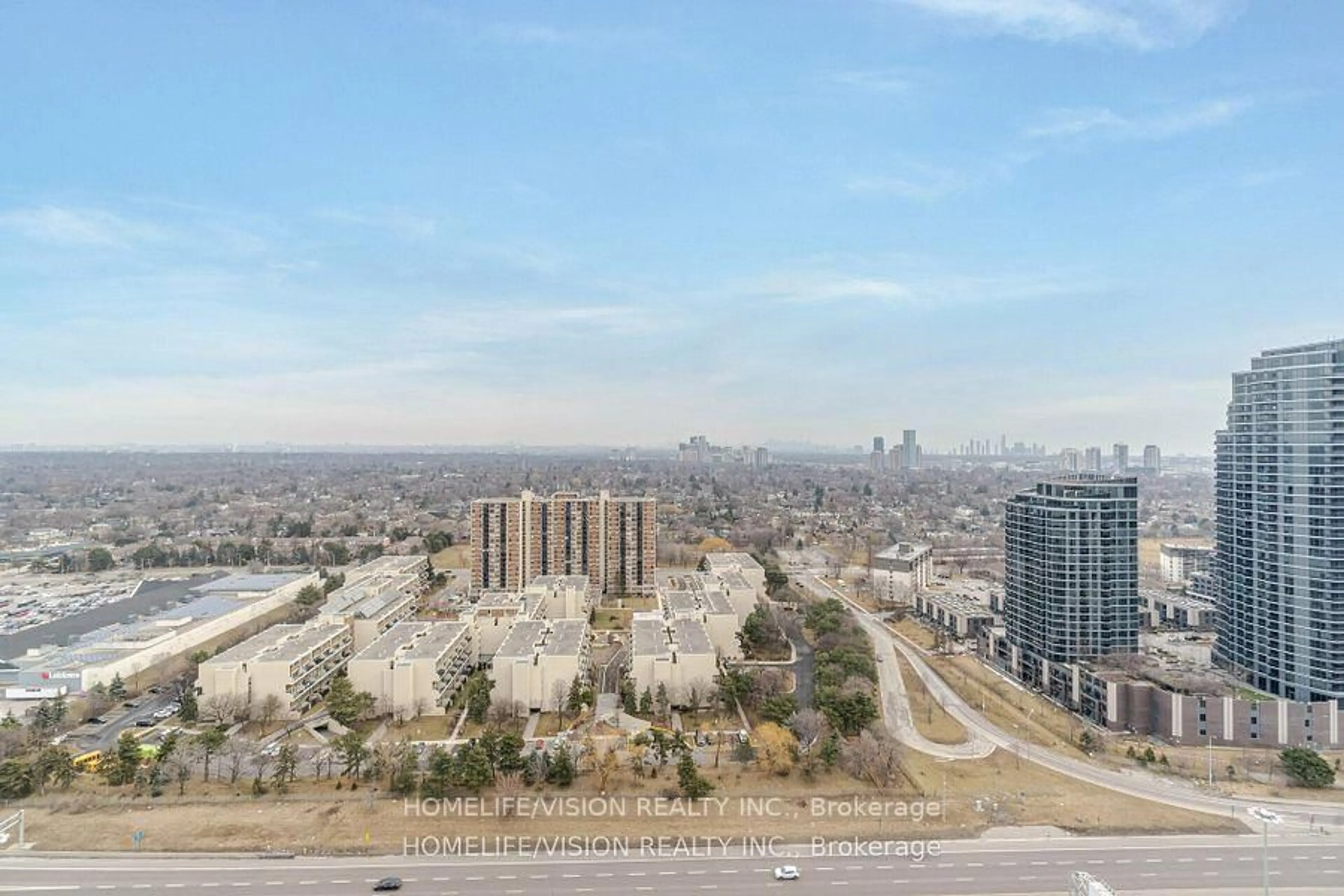 A pic from outside/outdoor area/front of a property/back of a property/a pic from drone, city buildings view from balcony for 10 Eva Rd #PH06, Toronto Ontario M9C 0B3