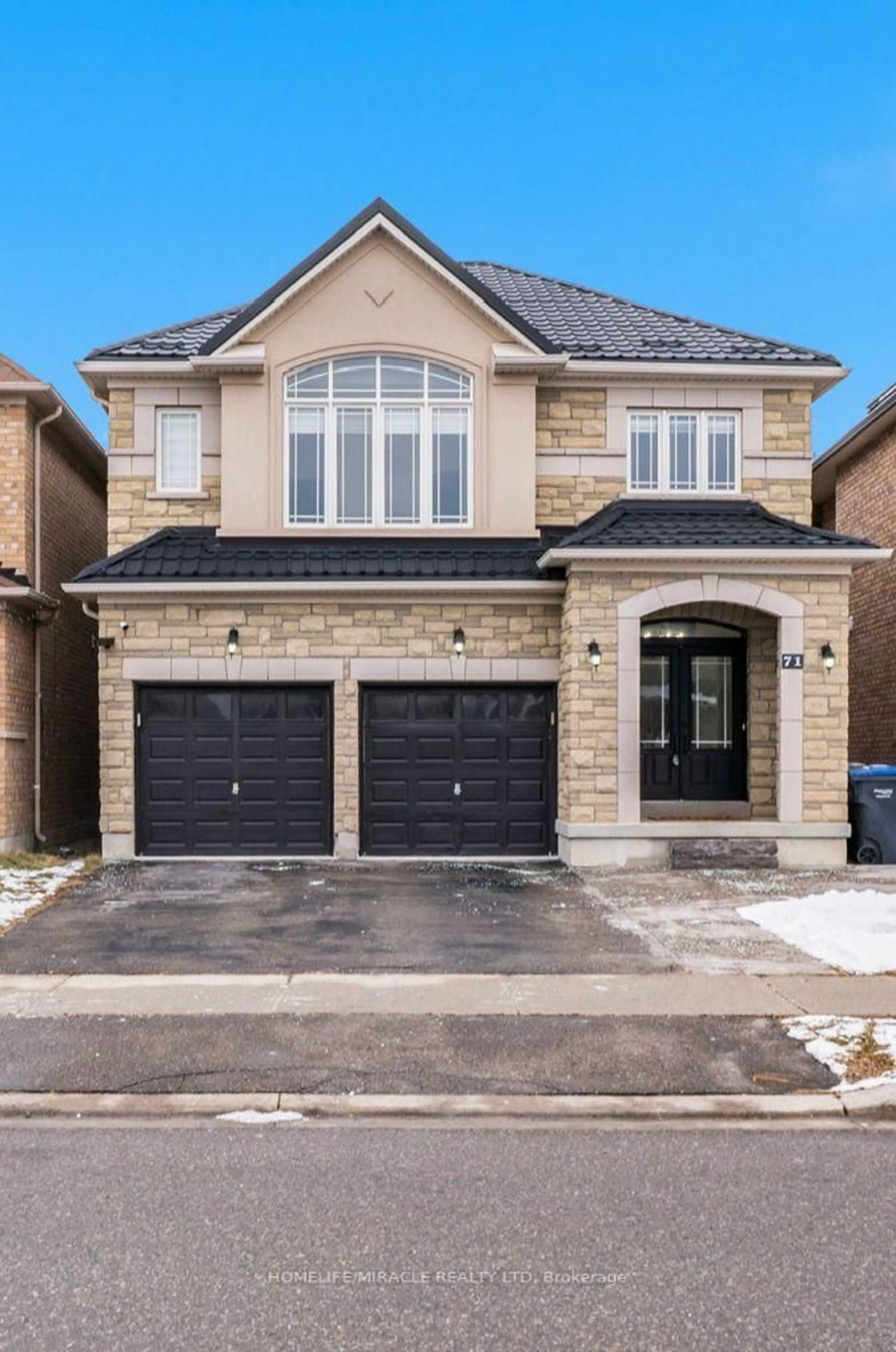 Home with brick exterior material, street for 71 Skyvalley Dr, Brampton Ontario L6P 3B7