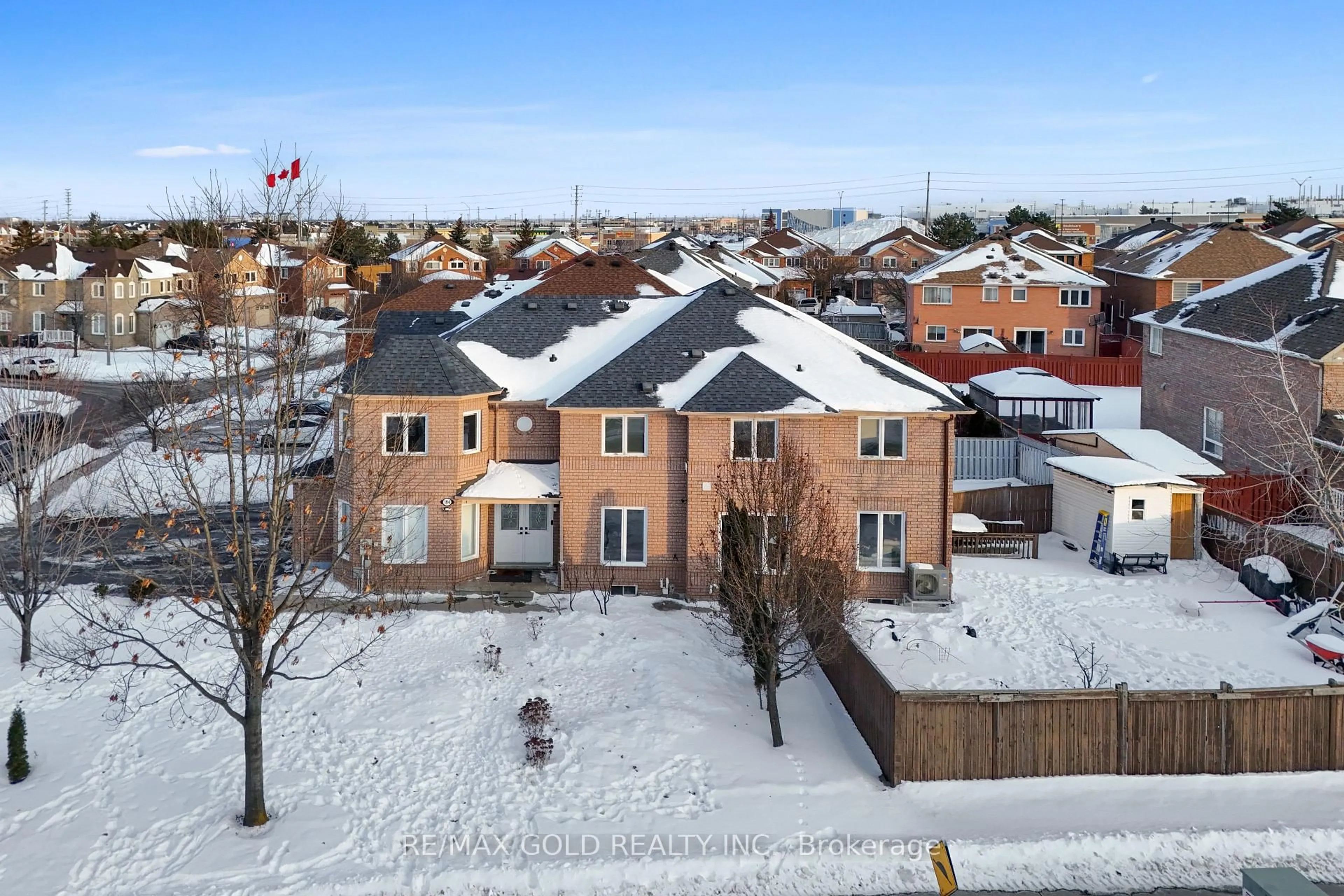 A pic from outside/outdoor area/front of a property/back of a property/a pic from drone, street for 184 Mountainberry Rd, Brampton Ontario L6R 2L2